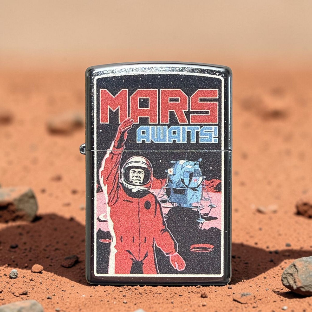 Mars Awaits Poster Zippo Lighter