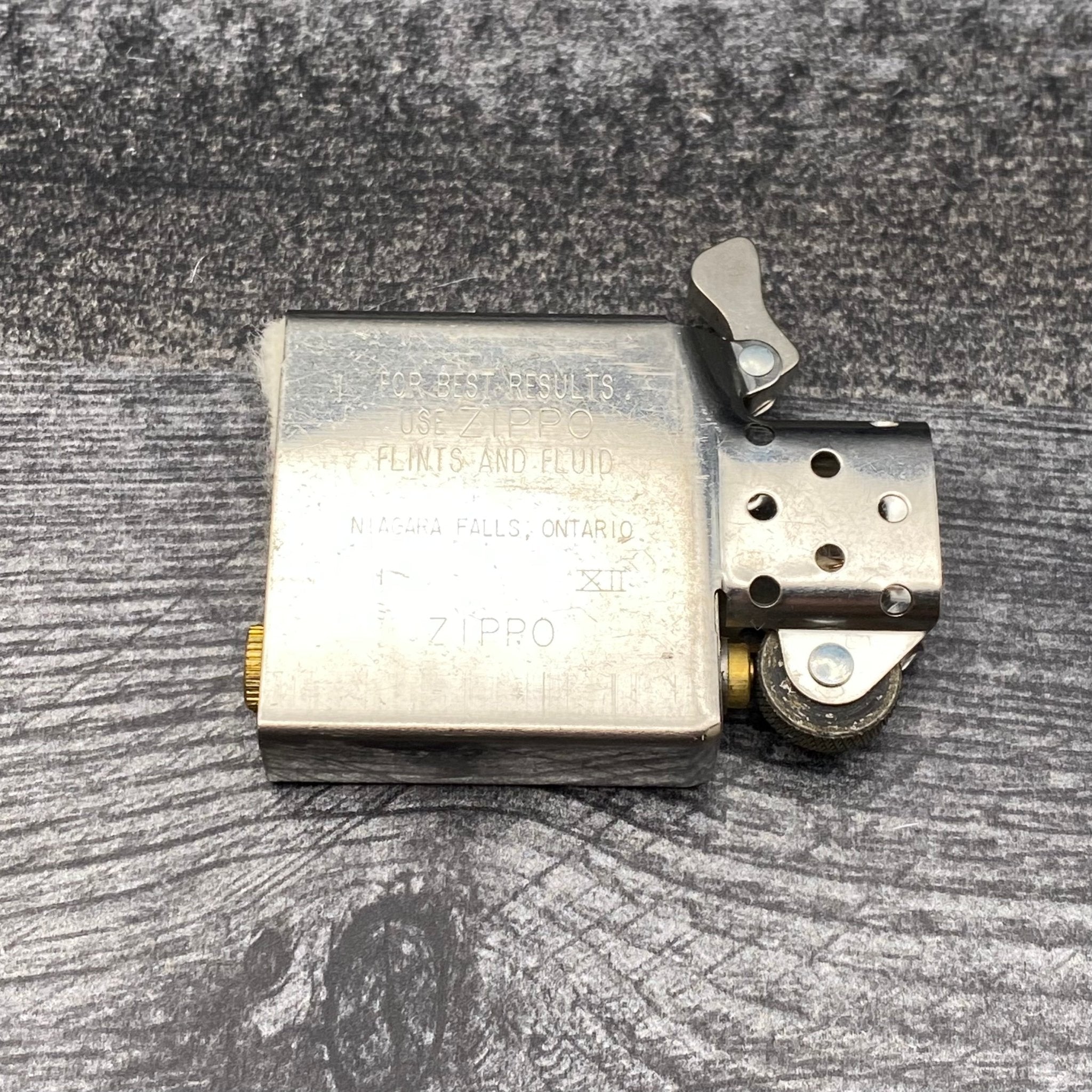 1997 Zippo Lighter - Reveler Metallique - Brushed Chrome - Riley's 66 LLC