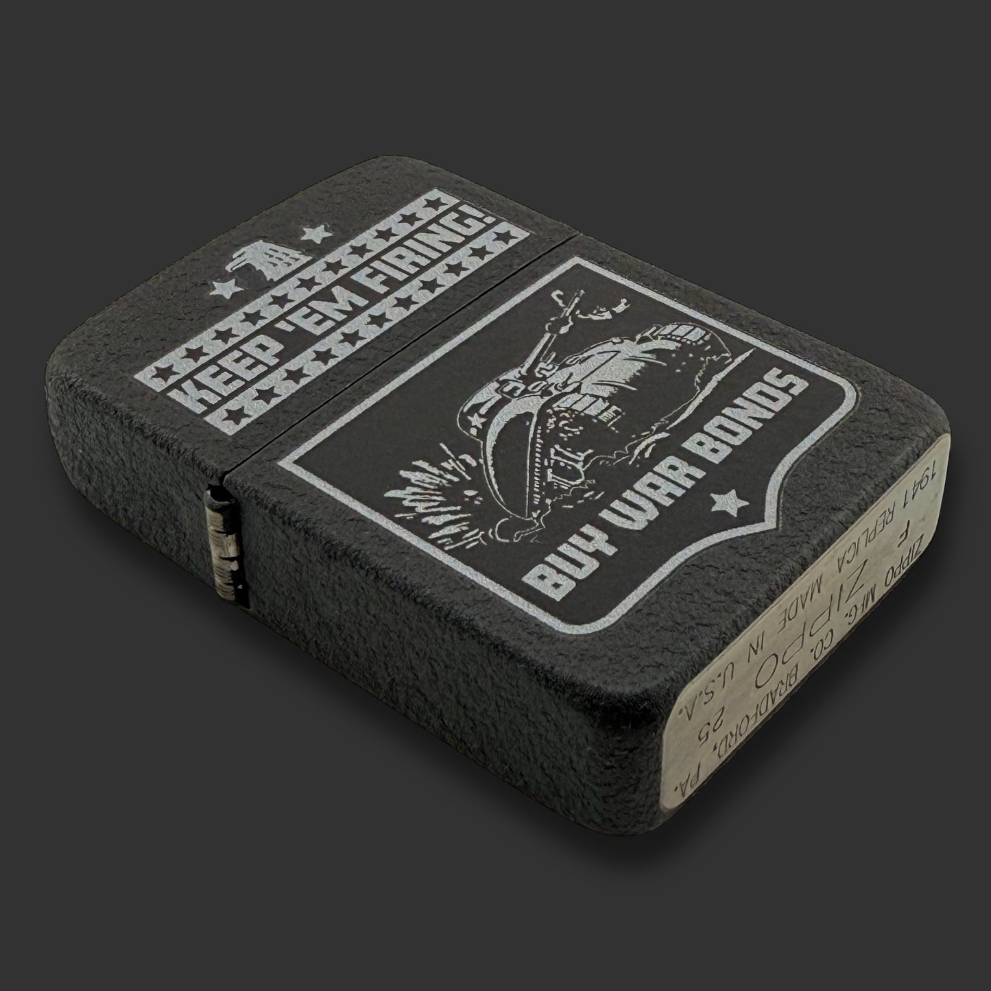 EXCLUSIVE - Riley's 66 Zippo Lighter - Keep 'Em Firing - Black Crackle®