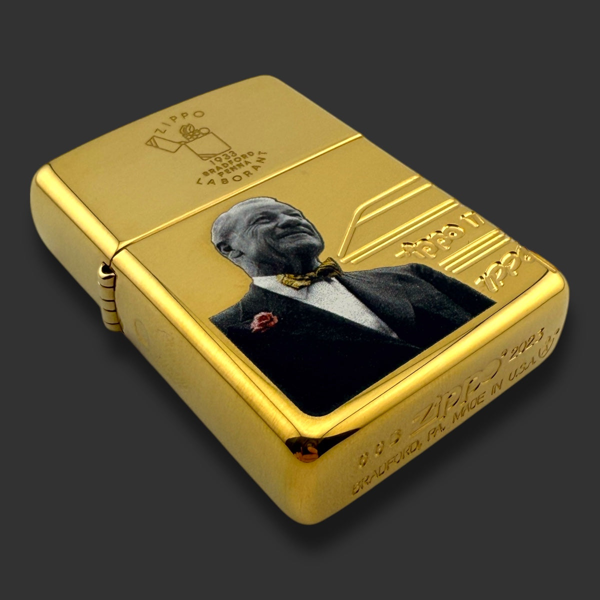 2023 Founder's Day Zippo Lighter - Armor®️ High Polish Brass