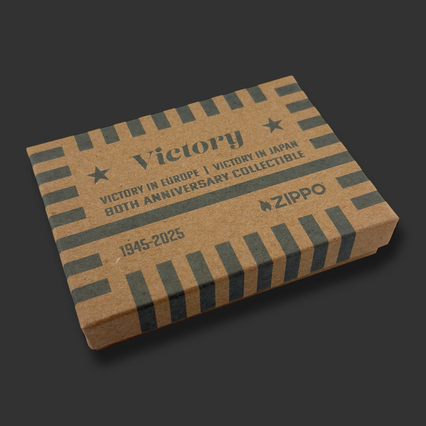 2025 Zippo Lighter - 80th Anniversary WWII Victory - Green Crackle