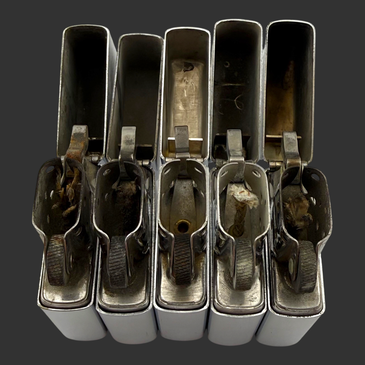 Lot of 5 Vintage Zippo Lighters