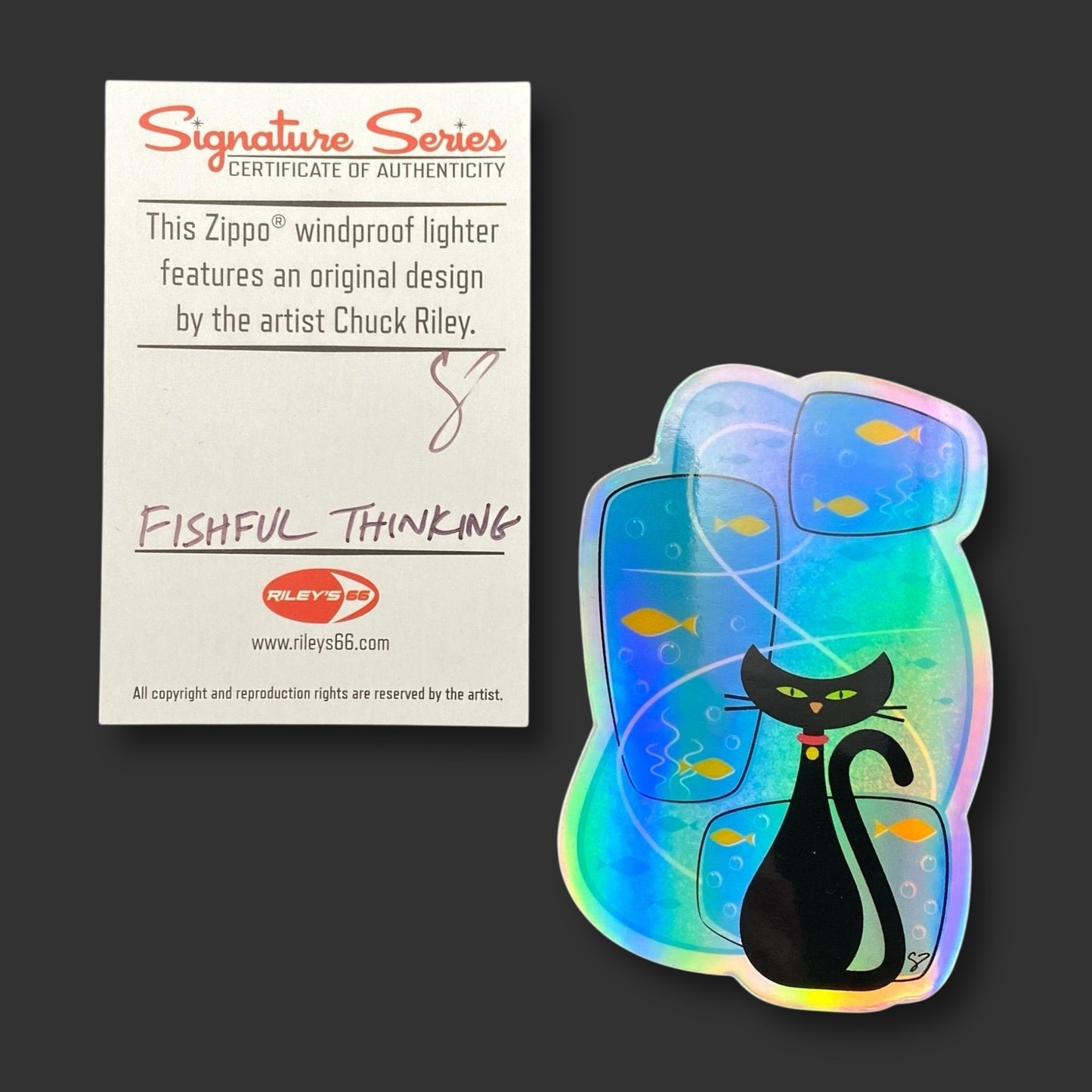 EXCLUSIVE - Riley's 66 Zippo Lighter - Fishful Thinking - Glacier