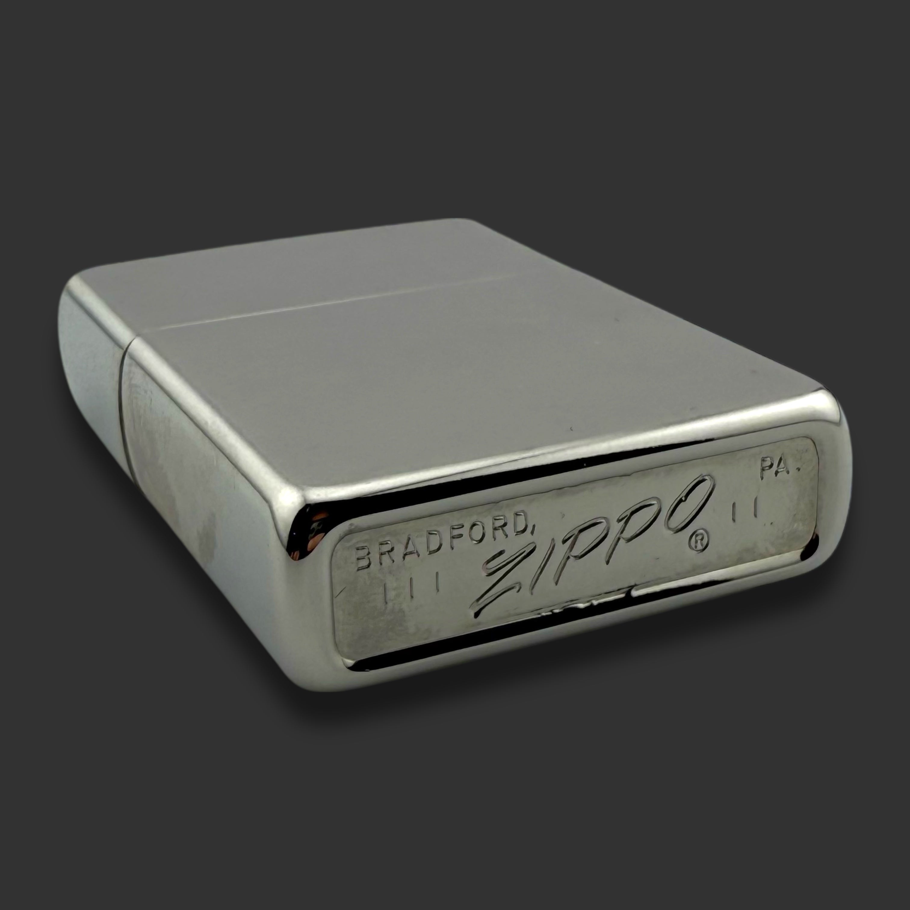 1969 Zippo Lighter - Alpha Omega Rho - Brushed Chrome