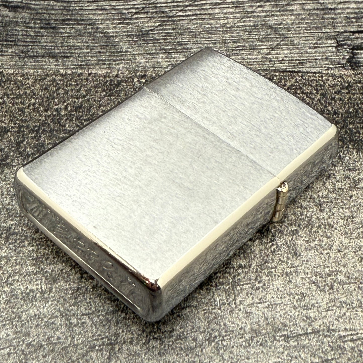 1979 Zippo Lighter - R.T. Jones Lumber - Brushed Chrome