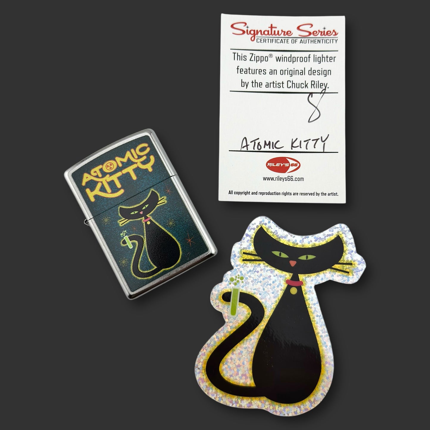 EXCLUSIVE - Riley's 66 Zippo Lighter - Atomic Kitty - Street Chrome™️