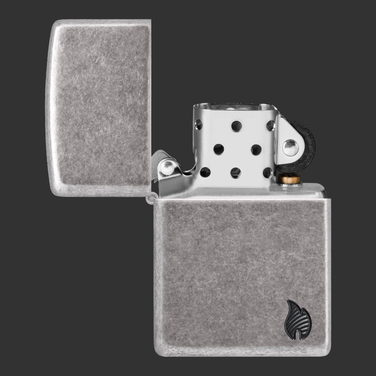 Zippo Lighter Armor® Antique Silver Flame Design
