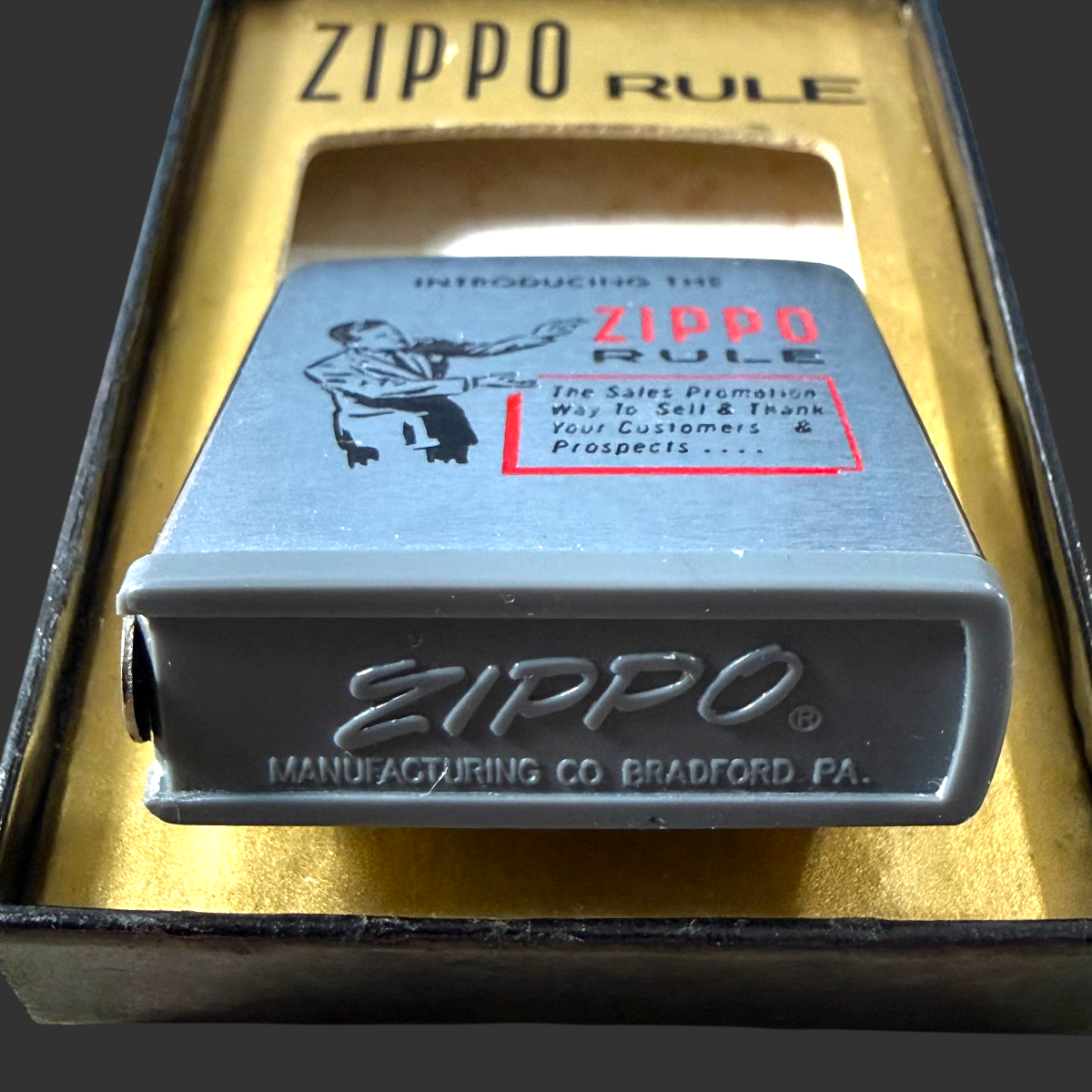 1960's Salesman Sample Zippo Rule