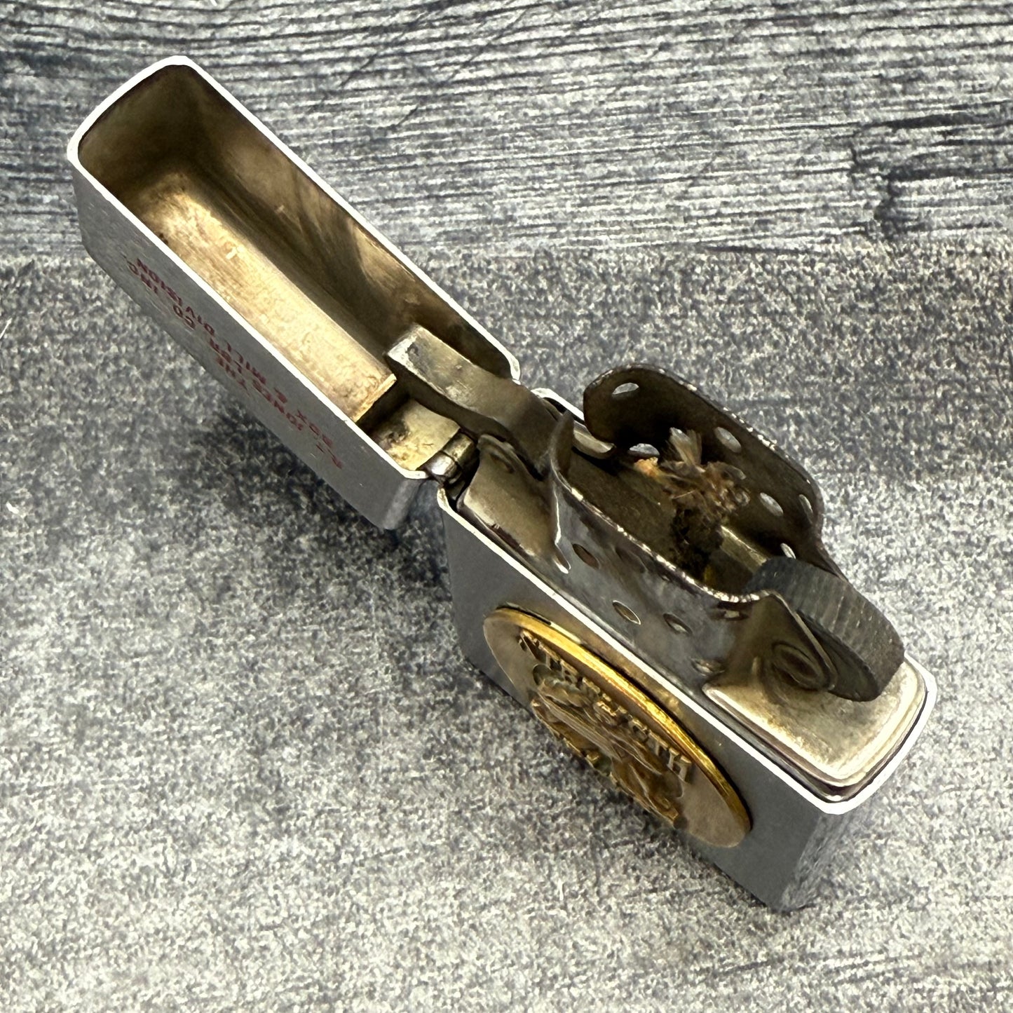 1979 Zippo Lighter - R.T. Jones Lumber - Brushed Chrome