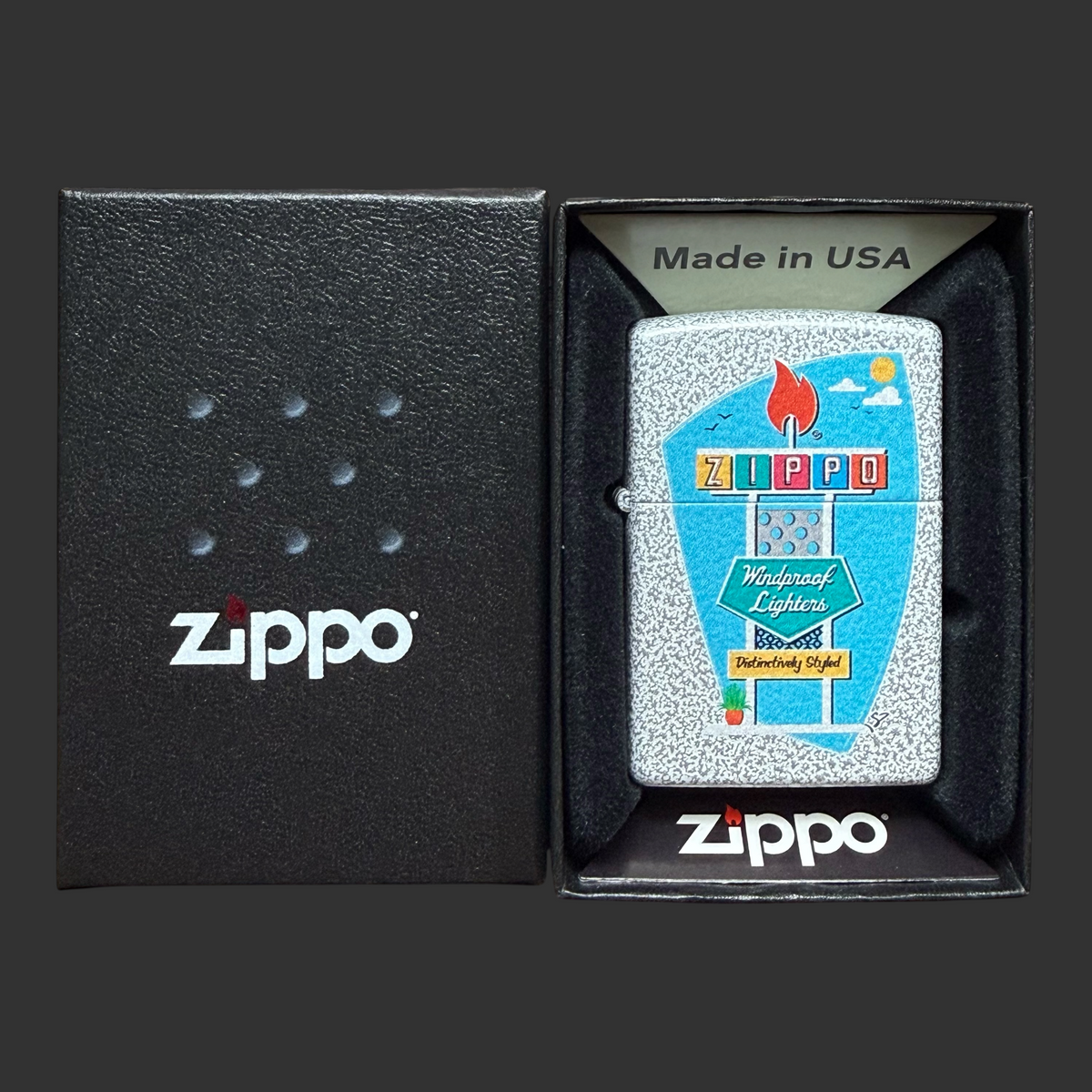 Retro Sign Zippo Lighter - 1 of 10 - Original Riley's 66 Artwork