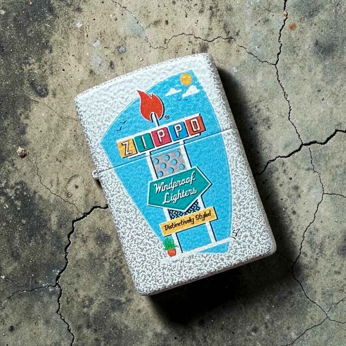 Retro Sign Zippo Lighter - 1 of 10 - Original Riley's 66 Artwork