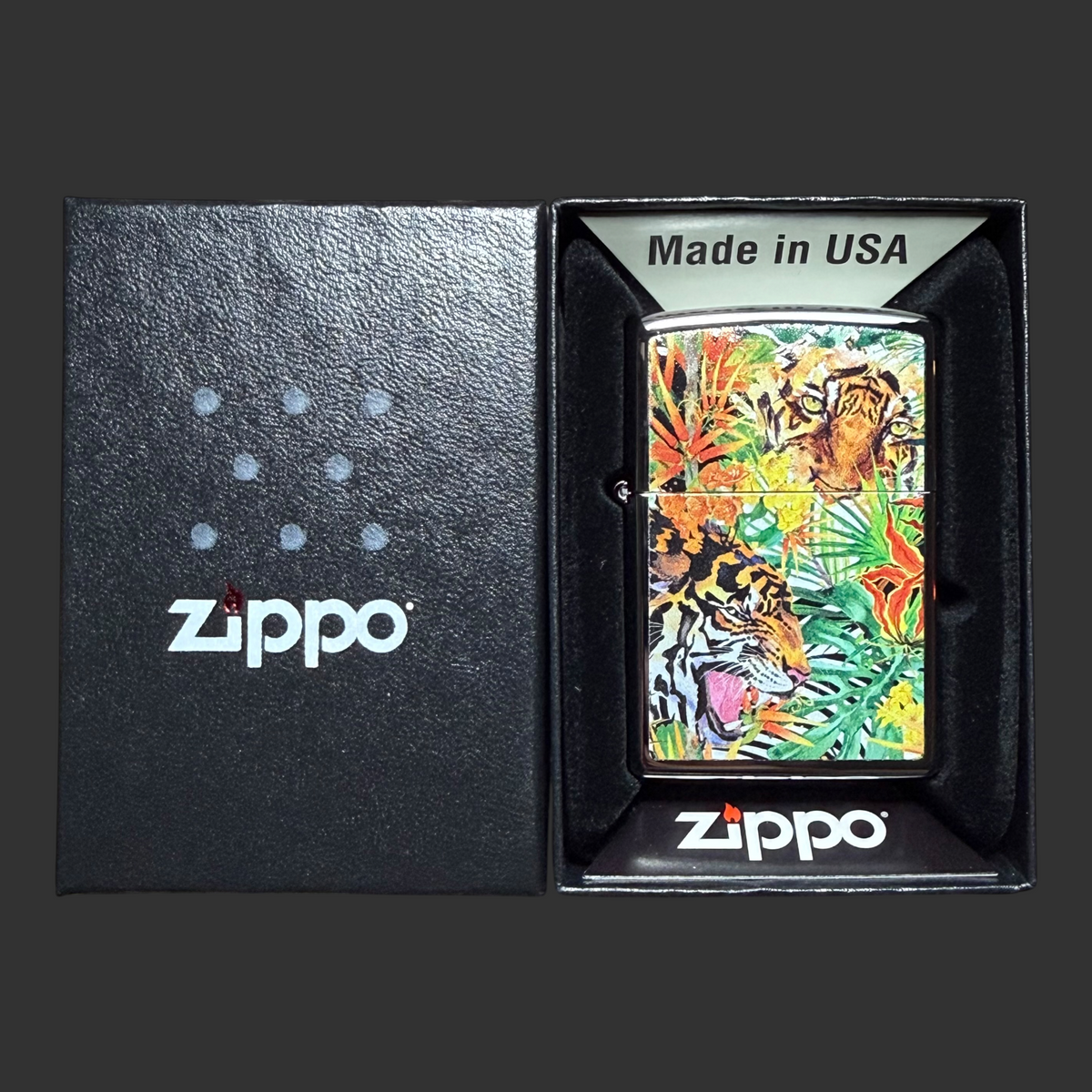 Tropical Jungle Tiger Zippo Lighter
