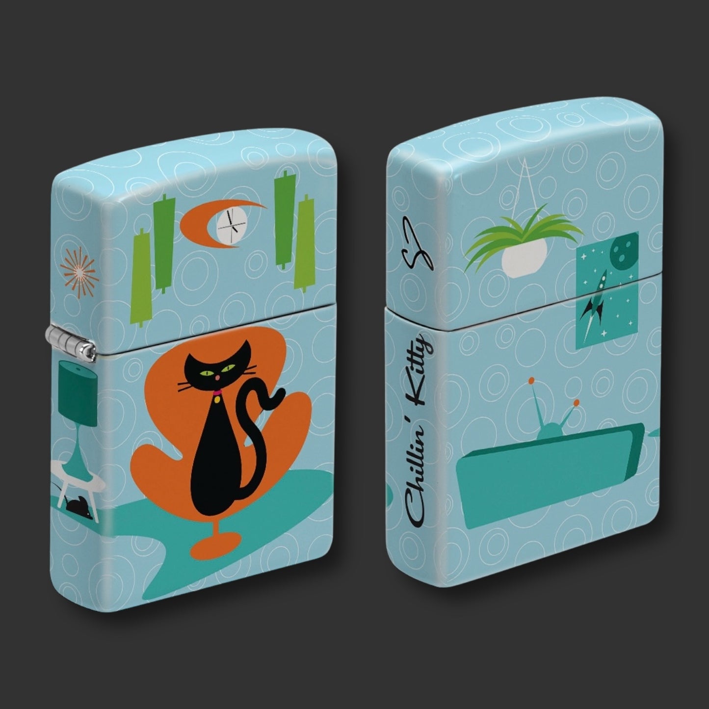 EXCLUSIVE - Riley's 66 Zippo Lighter - Chillin' Kitty - 540 Color