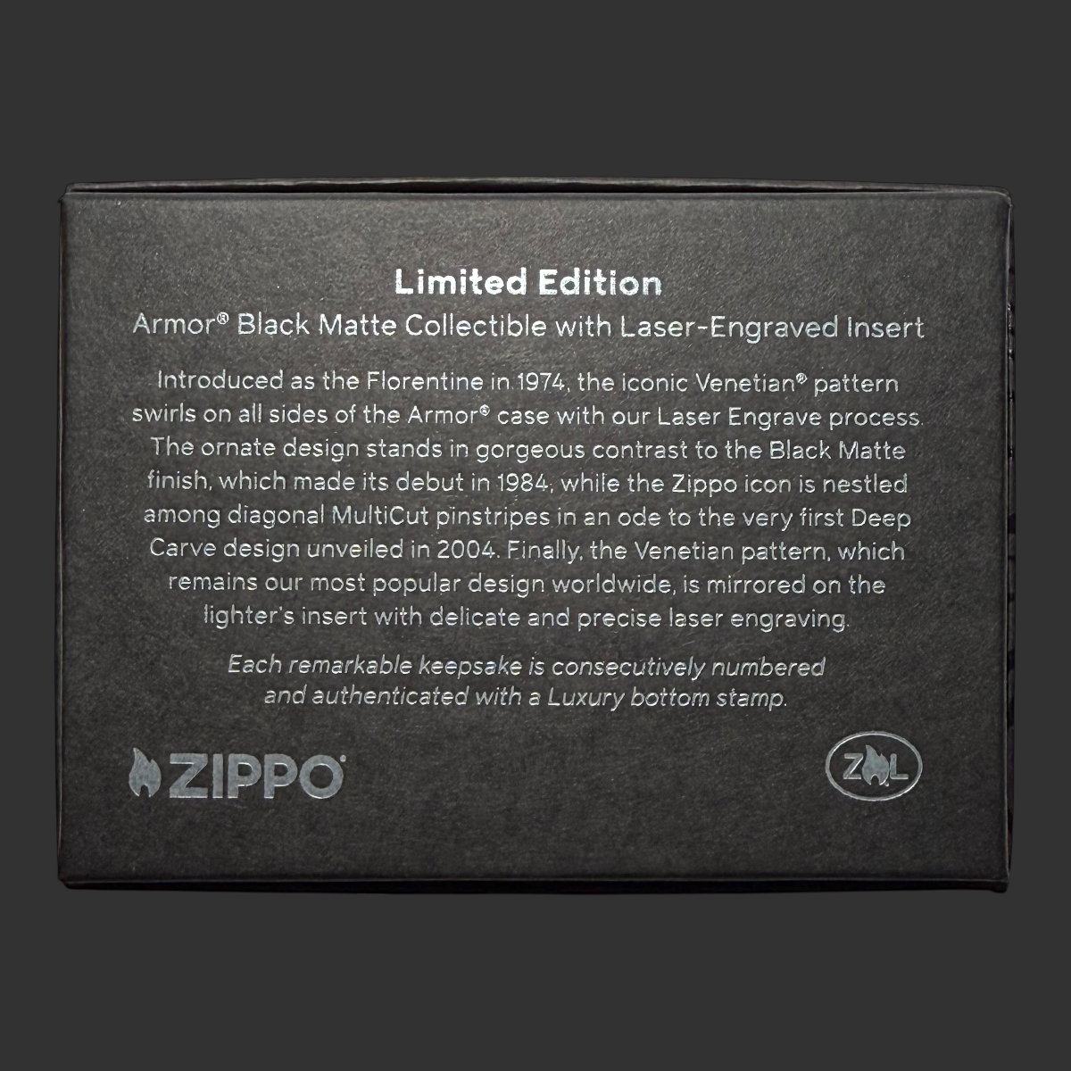 2024 Collectible of the Year Florentine Zippo Lighter # 3441/5000