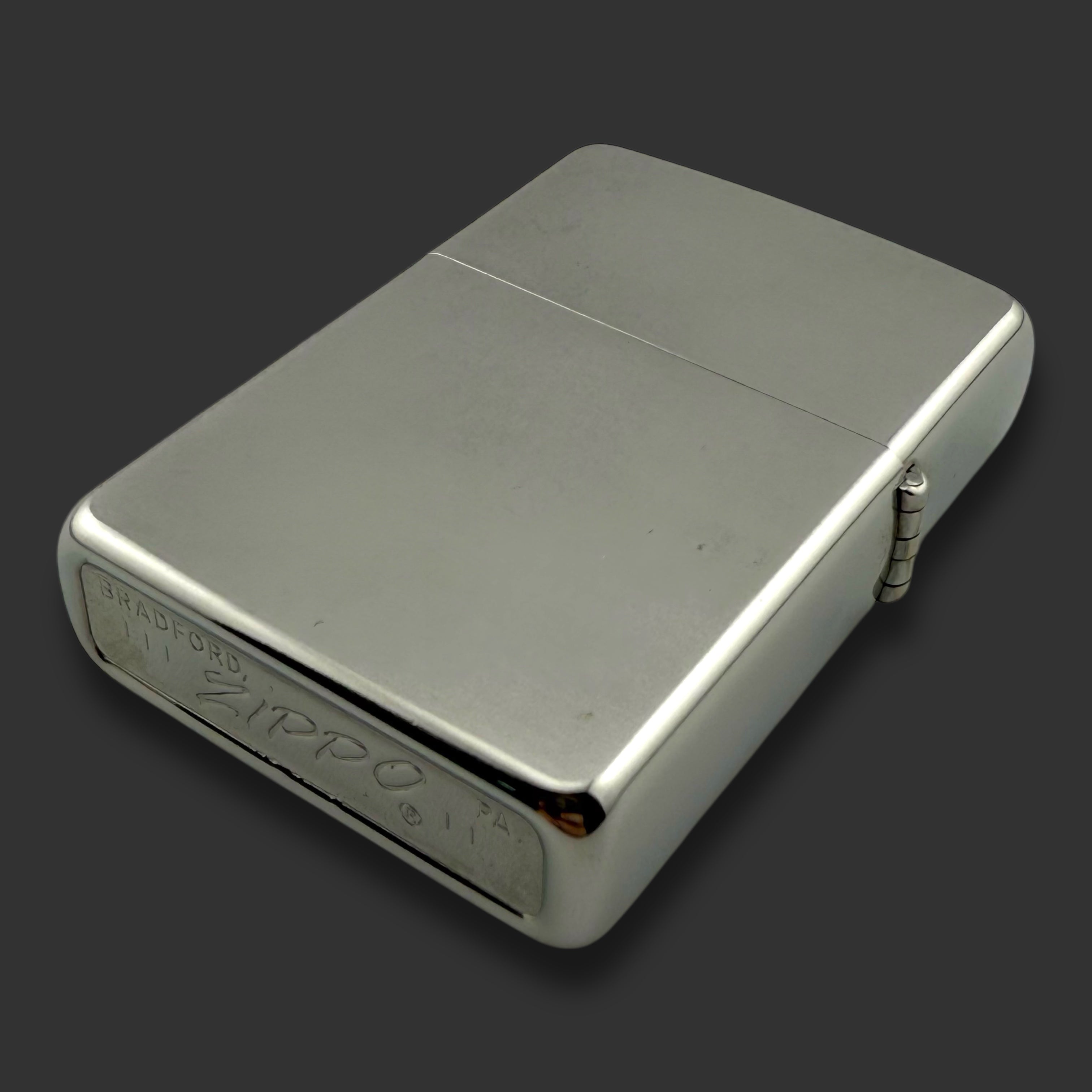1969 Zippo Lighter - Alpha Omega Rho - Brushed Chrome