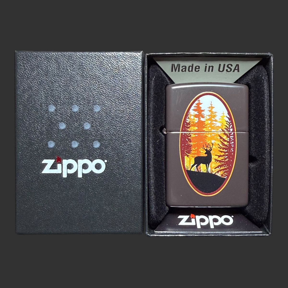 Deer Design Zippo Lighter