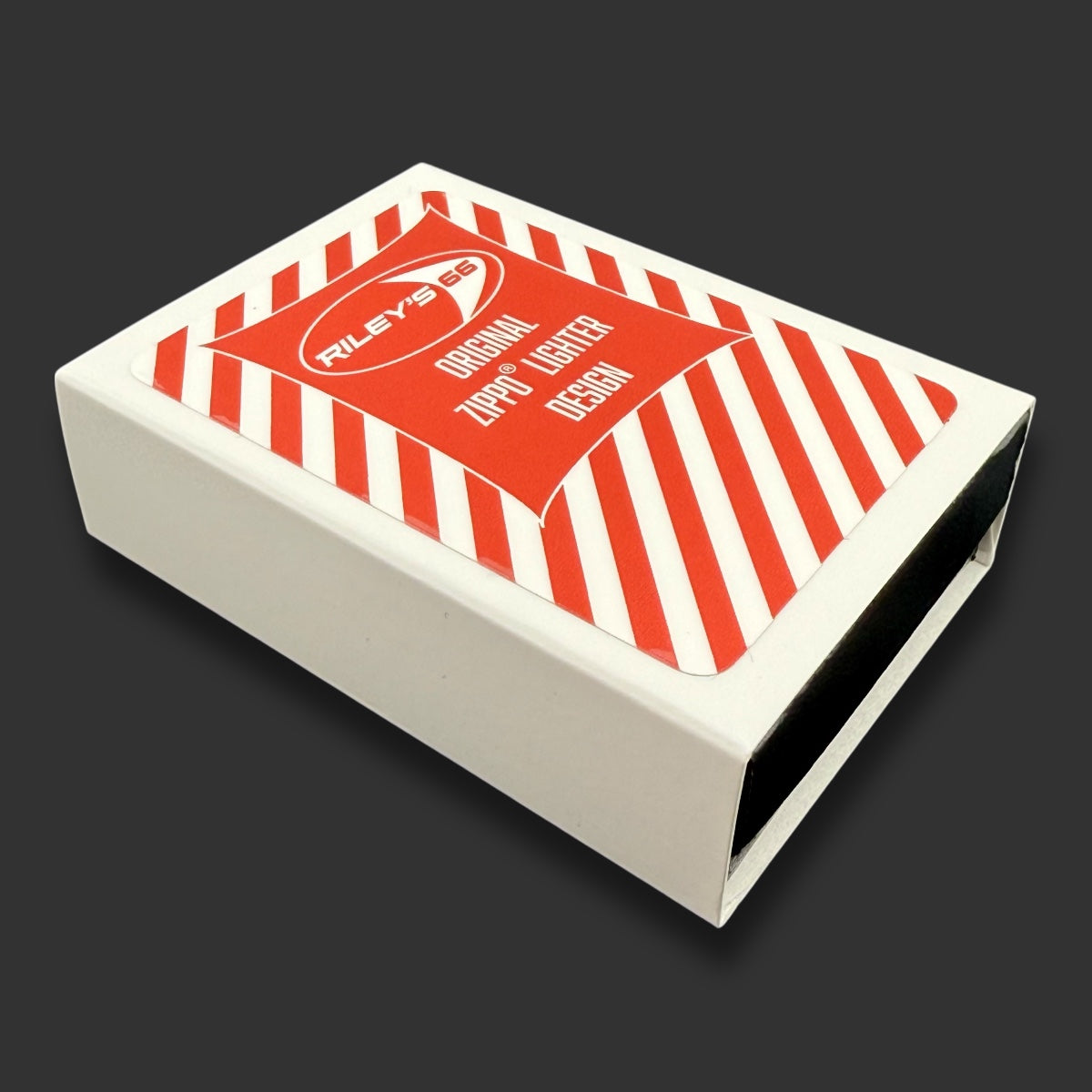 Original Riley's 66 Zippo Lighter - Atomic Martini - Diagonal Weave