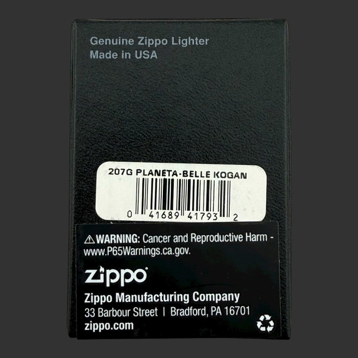 Zippo Lighter Belle Kogan Design