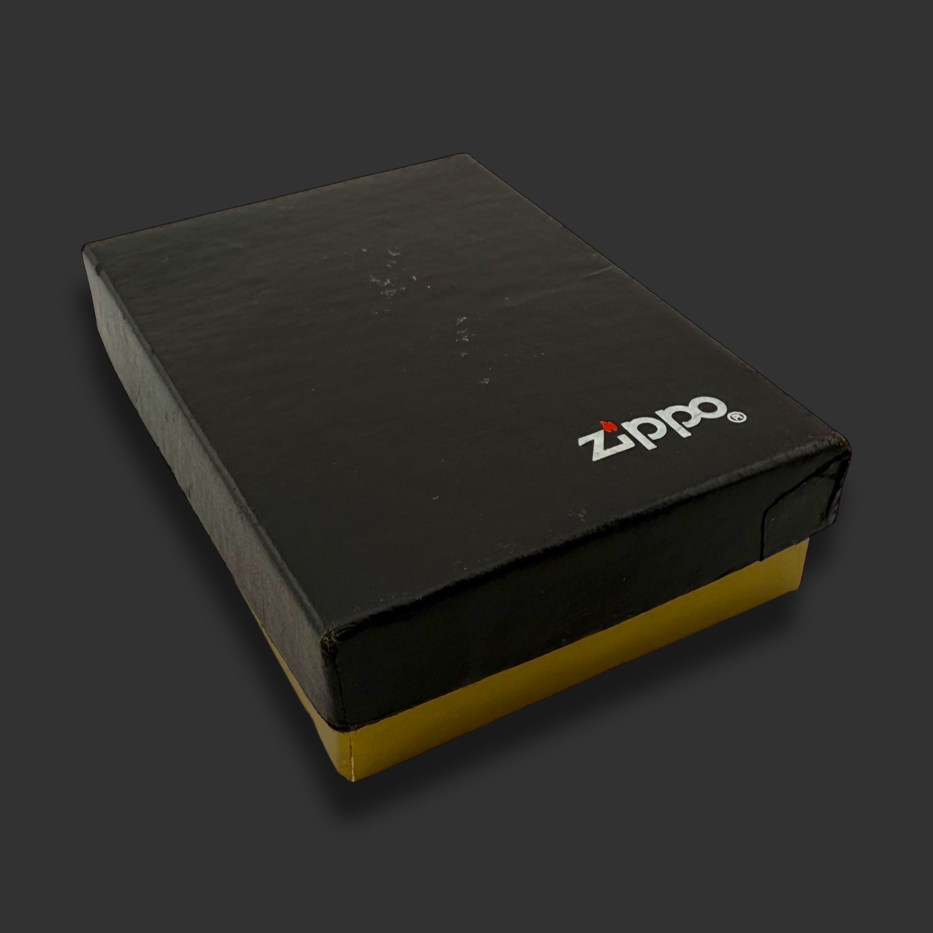 1998 Zippo Lighter - Barrett Smythe Train - Brushed Brass