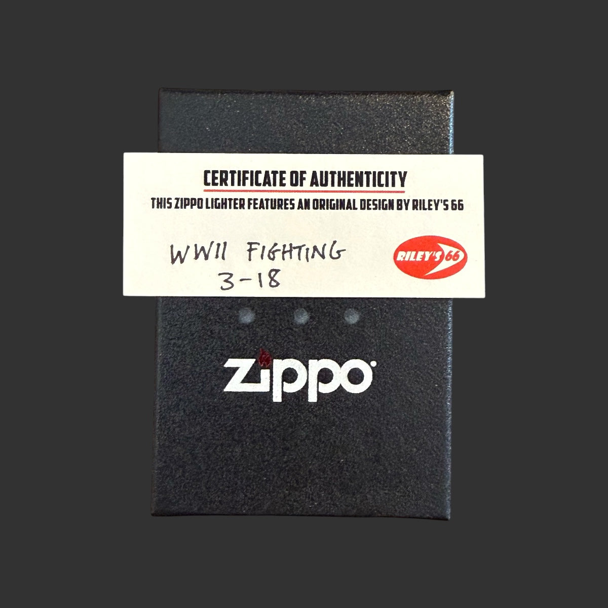 2018 Original Riley's 66 WWII Fighting Zippo Lighter