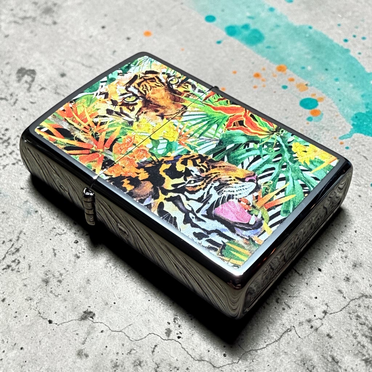 Tropical Jungle Tiger Zippo Lighter