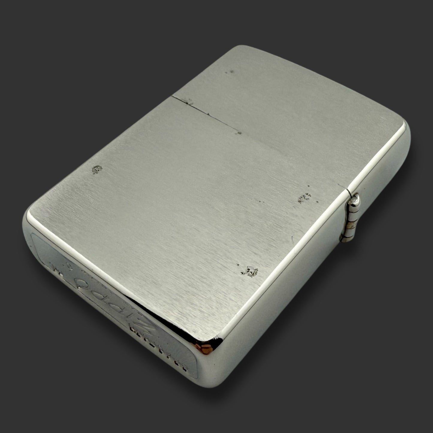 1962 Zippo Lighter - Griffin Tire Co - Dunlop - Brushed Chrome