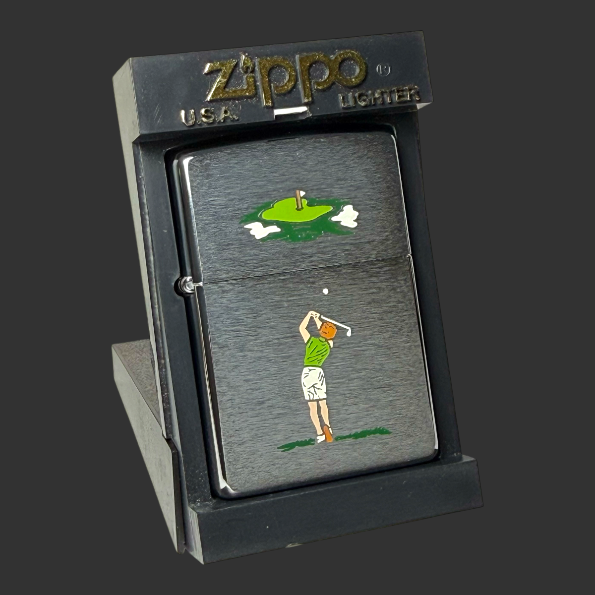 1998 Woman Golfer Etch & Paint Zippo Lighter