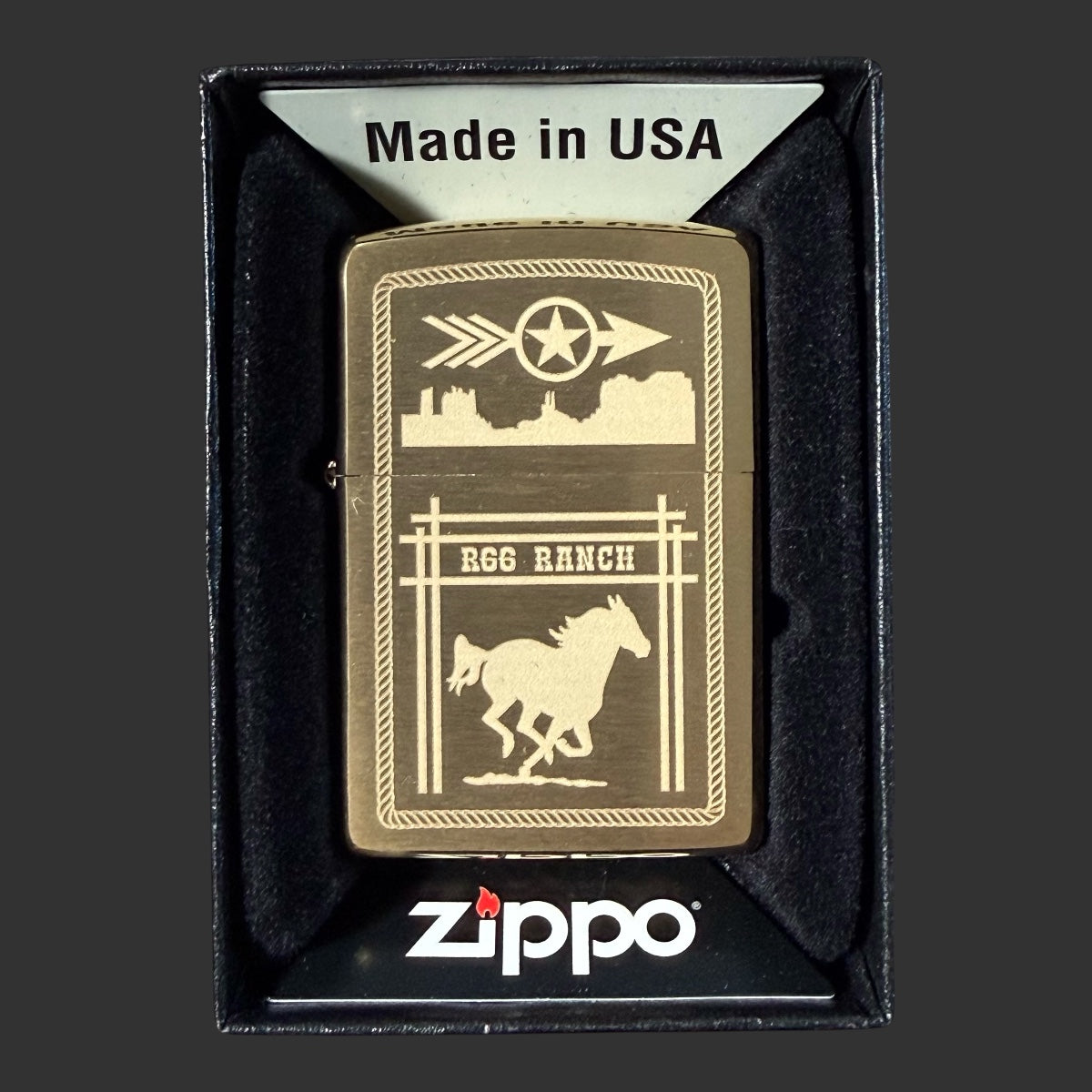 Original Riley's 66 R66 Ranch Zippo Lighter
