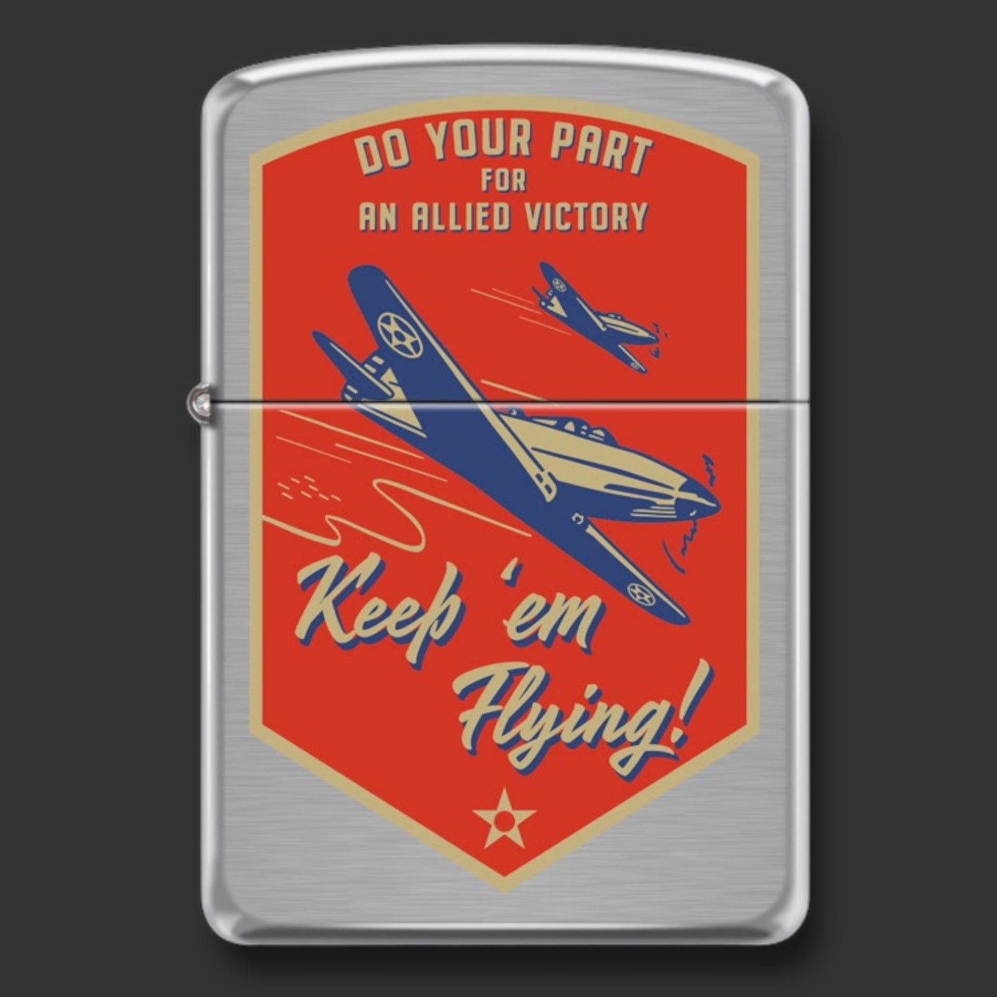 EXCLUSIVE - Riley's 66 Zippo Lighter - Keep 'Em Flying - 1941 Replica