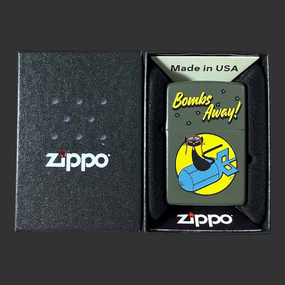 Bombs Away Zippo Lighter - Riley's 66 Original Artwork