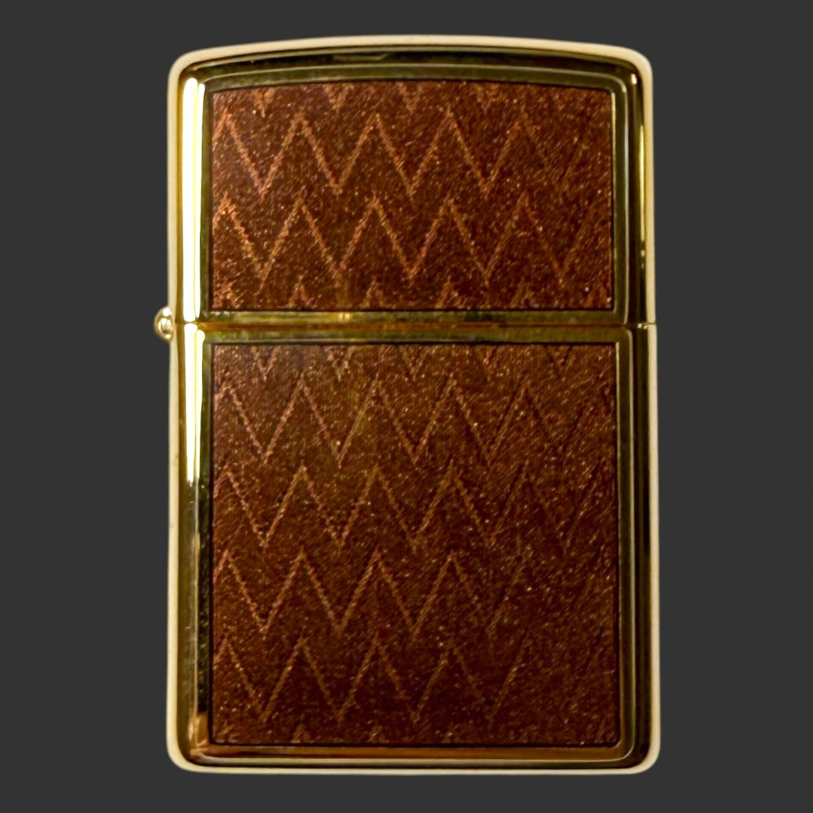 Brown Flame Stitch Zippo Lighter