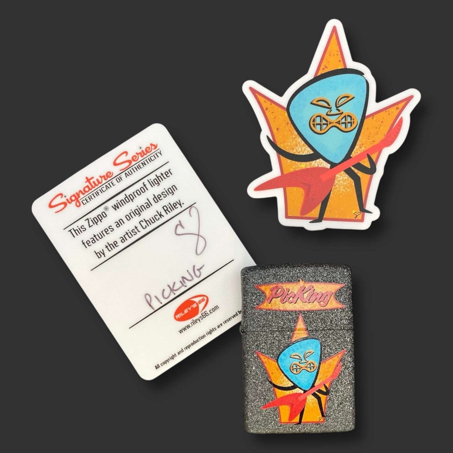 EXCLUSIVE - Riley's 66 Zippo Lighter - PicKing - Iron Stone