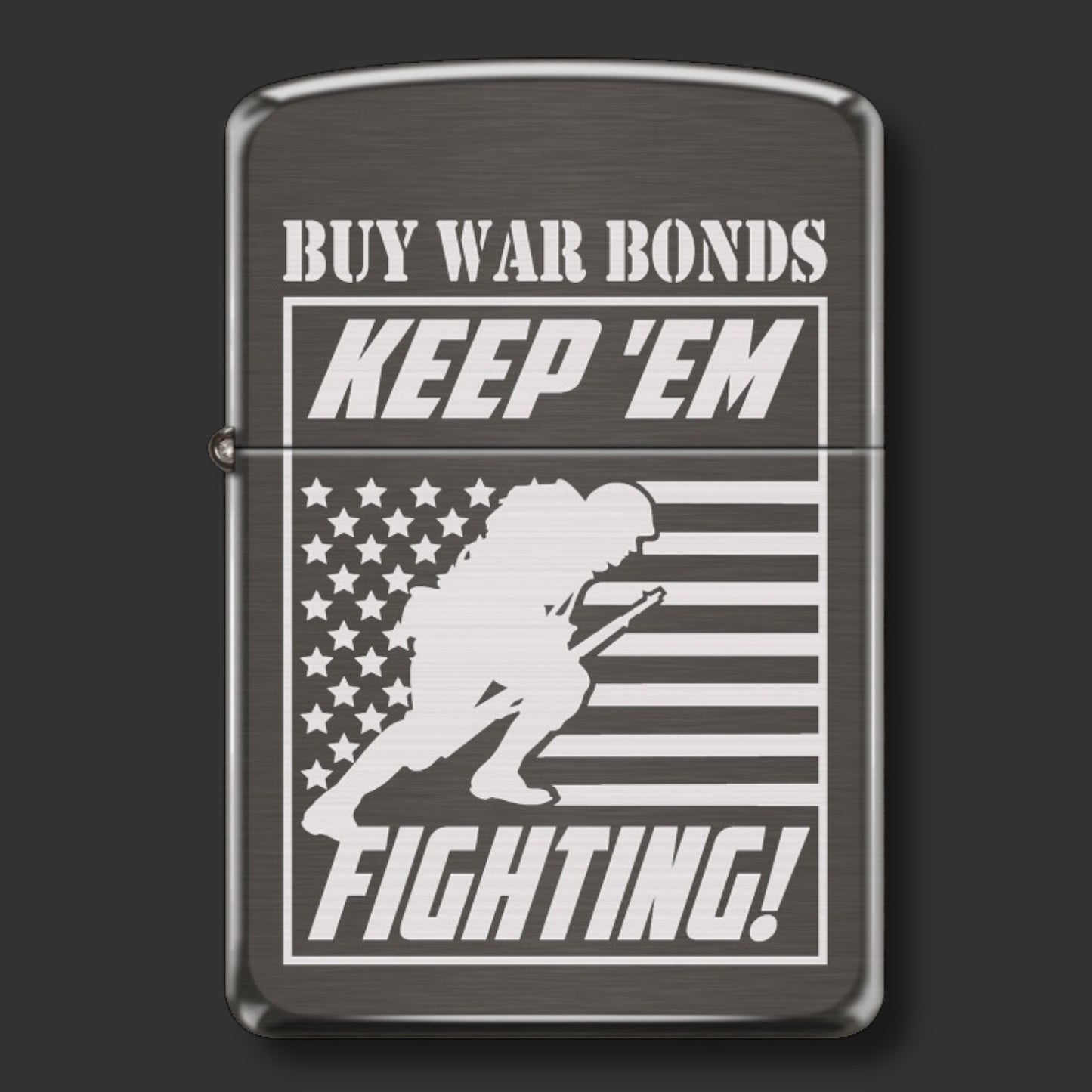 EXCLUSIVE - Riley's 66 Zippo Lighter - Keep 'Em Fighting - Black Ice®