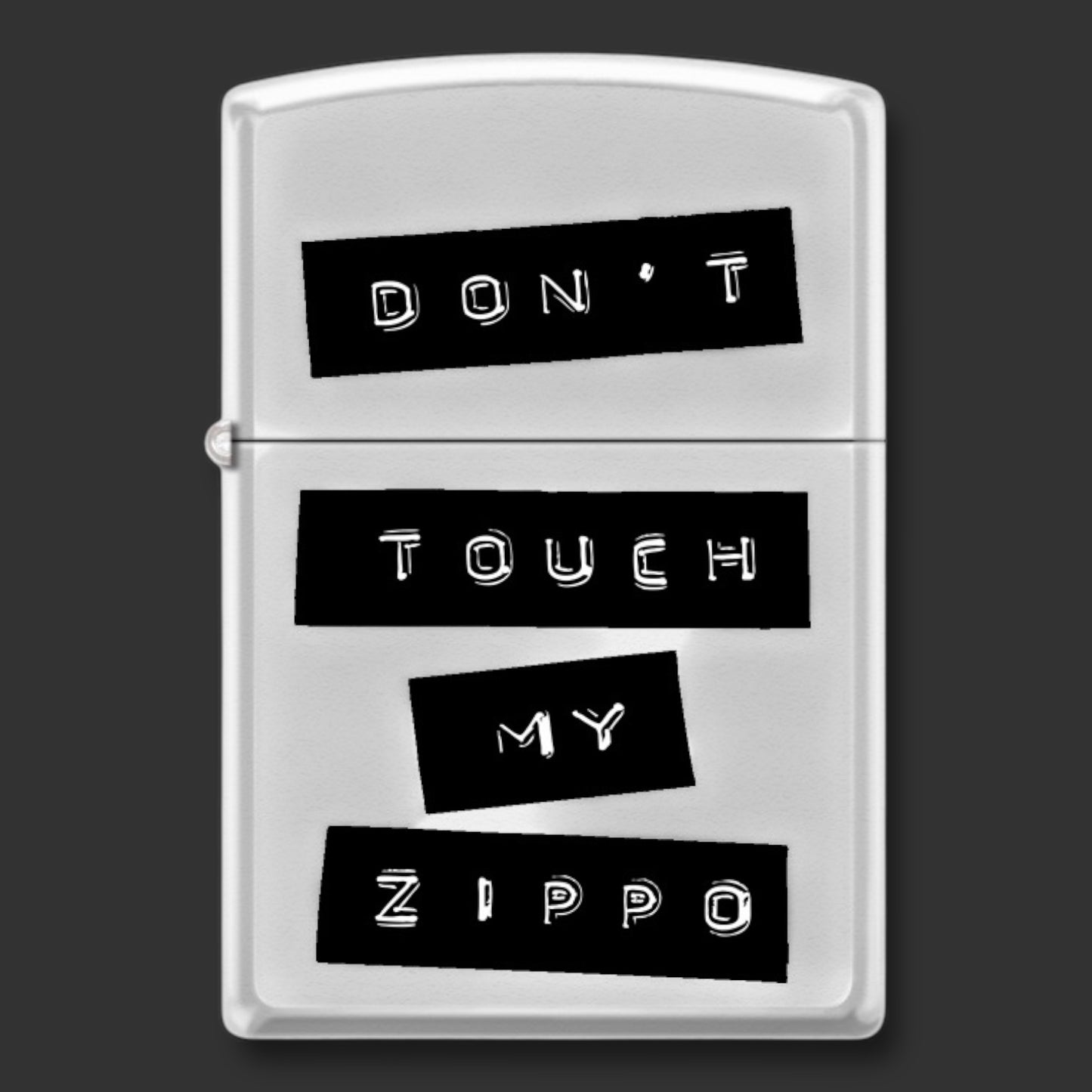 EXCLUSIVE - Riley's 66 Zippo Lighter - Don't touch my Zippo - White Matte