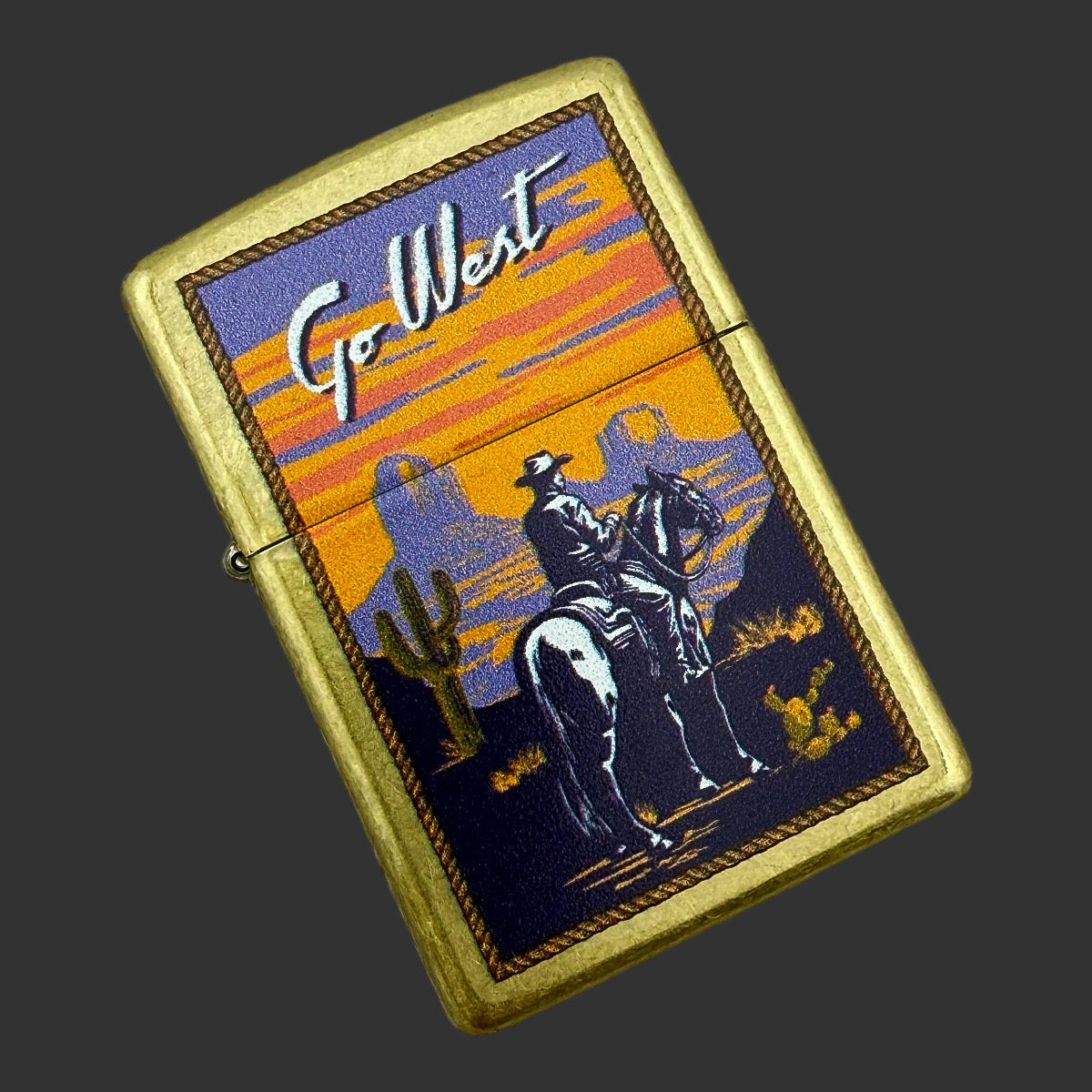 Original Riley's 66 Go West Zippo Lighter