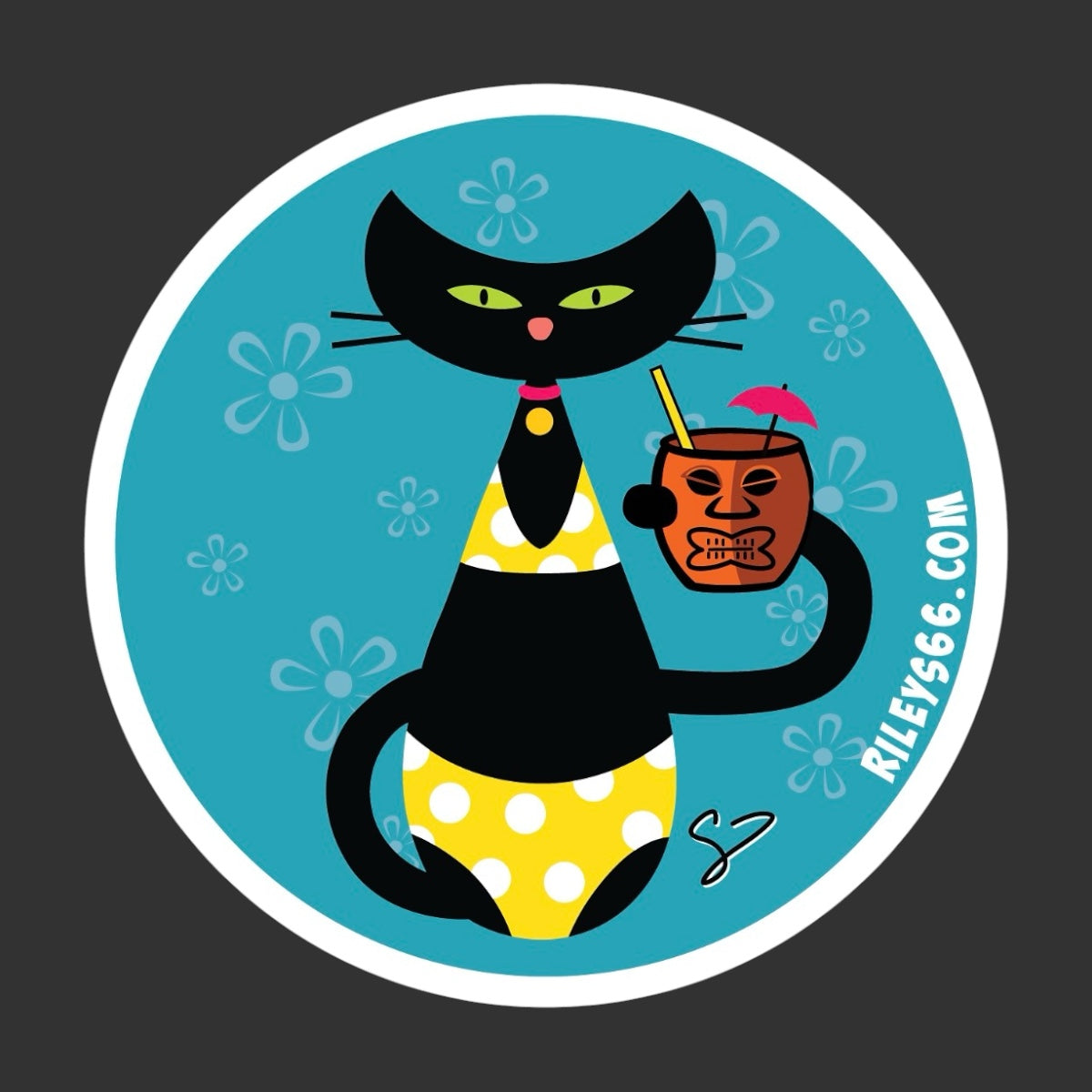 Tiki Kitty Sticker