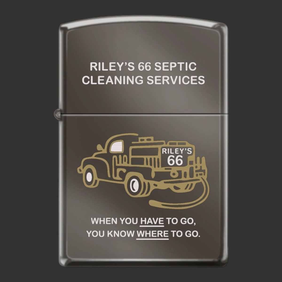 Original Riley's 66 Septic Truck Zippo Lighter