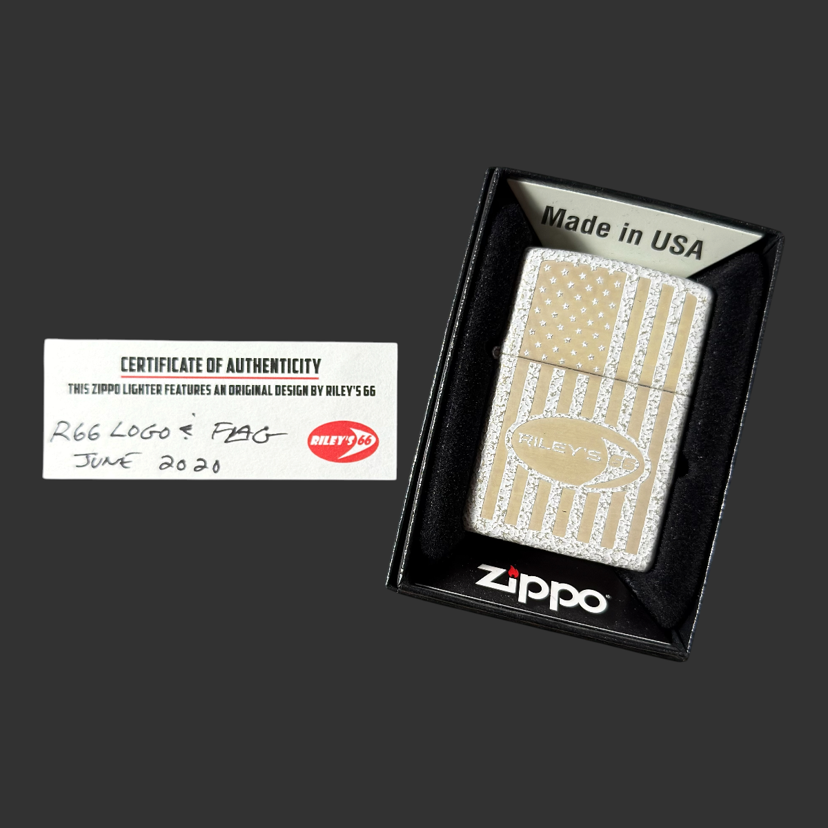 2020 Original Riley's 66 Flag Zippo Lighter