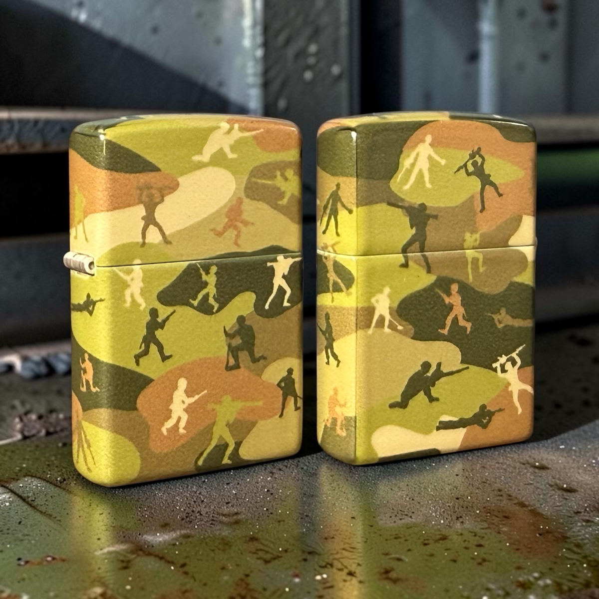Original Riley's 66 Camo Soldiers Zippo Lighter