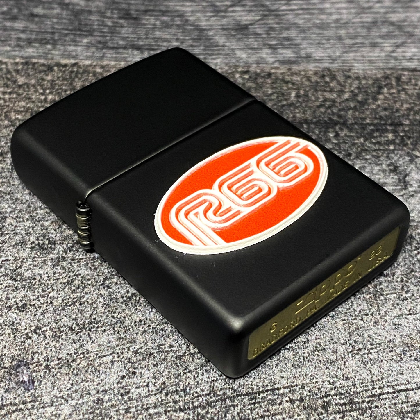 EXCLUSIVE - RILEY'S 66 ZIPPO LIGHTER - R66 3D Logo - Black Matte - Riley's 66 LLC