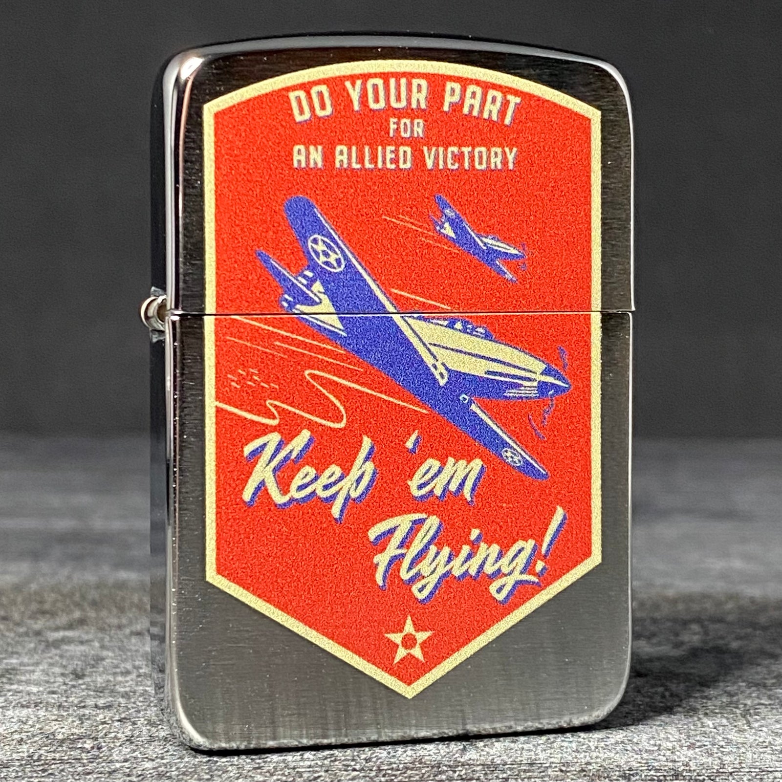 EXCLUSIVE - RILEY'S 66 ZIPPO LIGHTER - Keep 'Em Flying - 1941 Replica