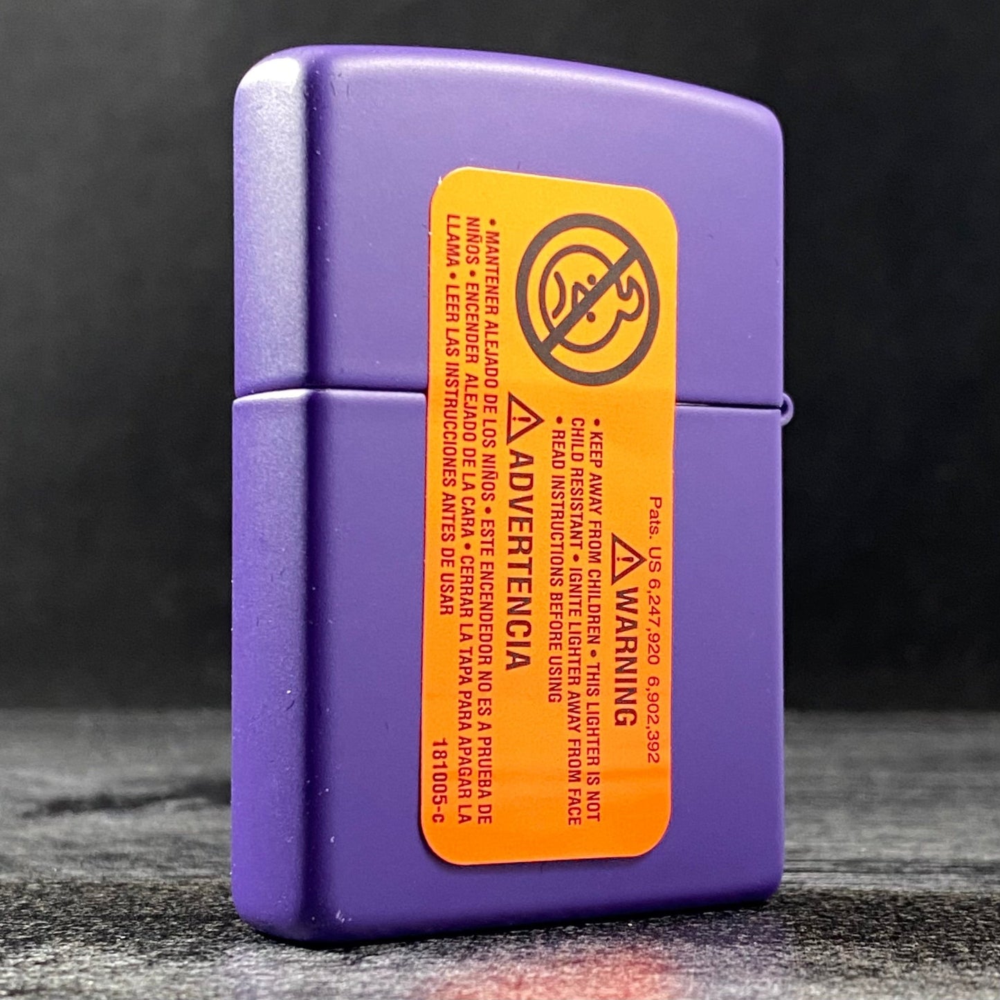 JV EXCLUSIVE HAPPY BIRTHDAY ZIPPO LIGHTER - PURPLE MATTE - Riley's 66 LLC
