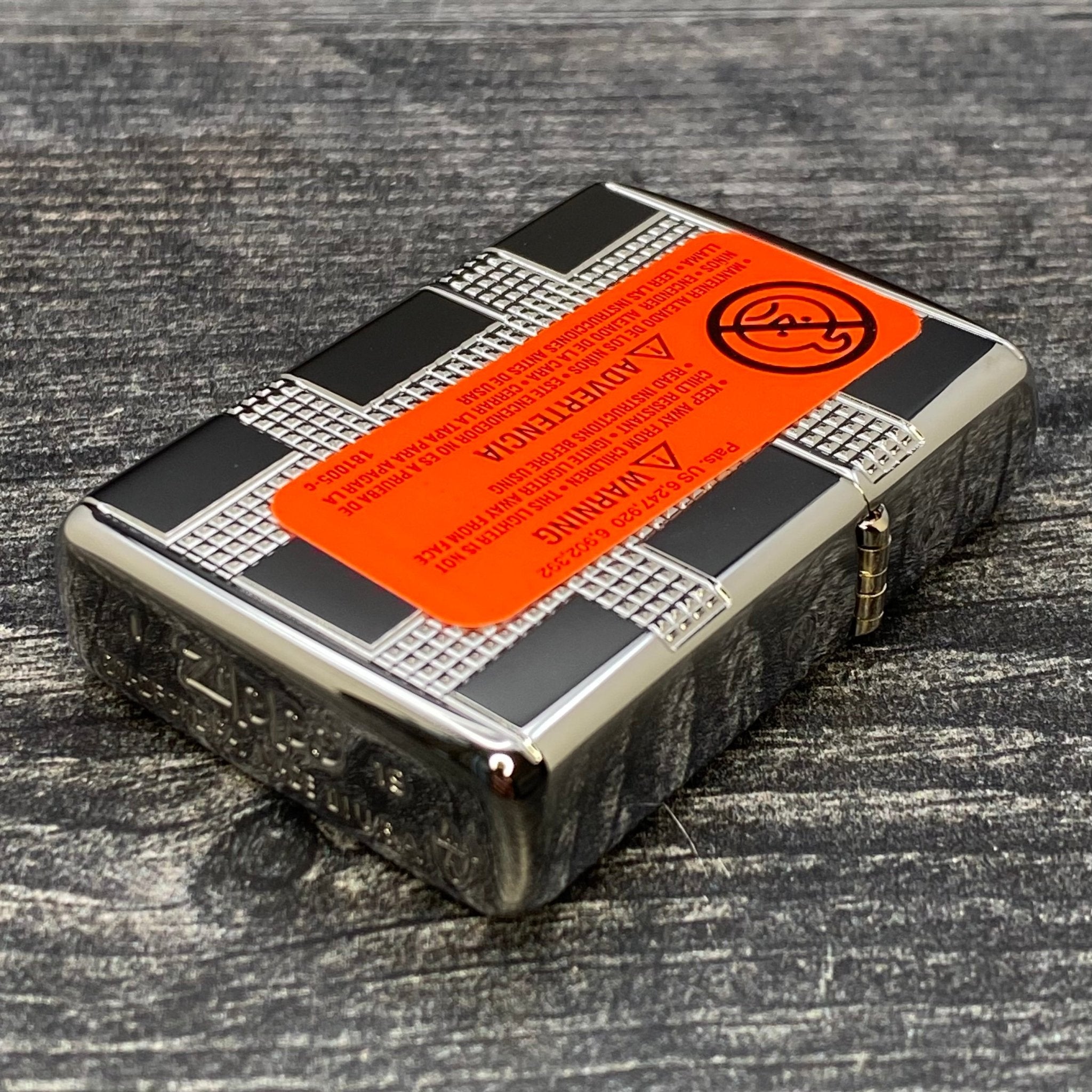 ZIPPO LIGHTER - Geometric Design - Armor® - High Polish Chrome - Riley's 66 LLC