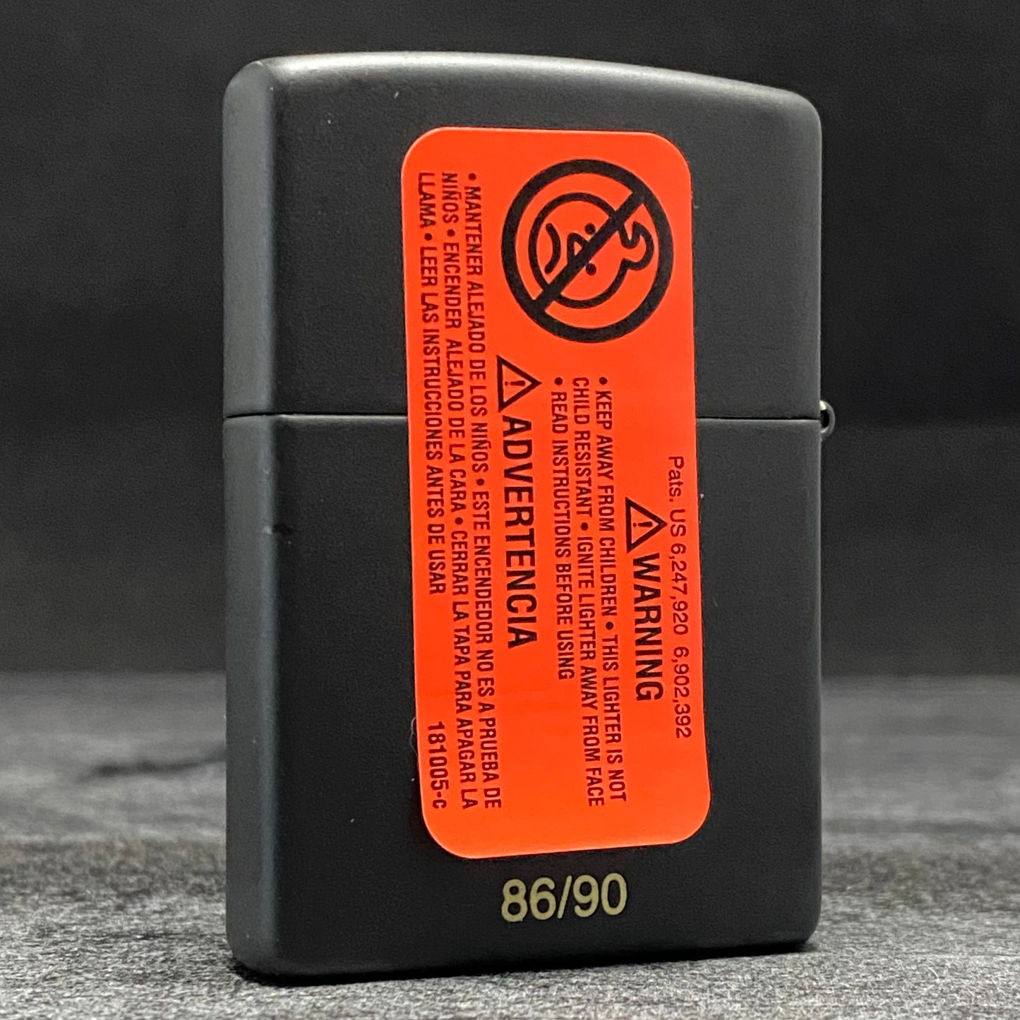 Zippo Lighter - Cheers & Beers to 90 Years - Black Matte