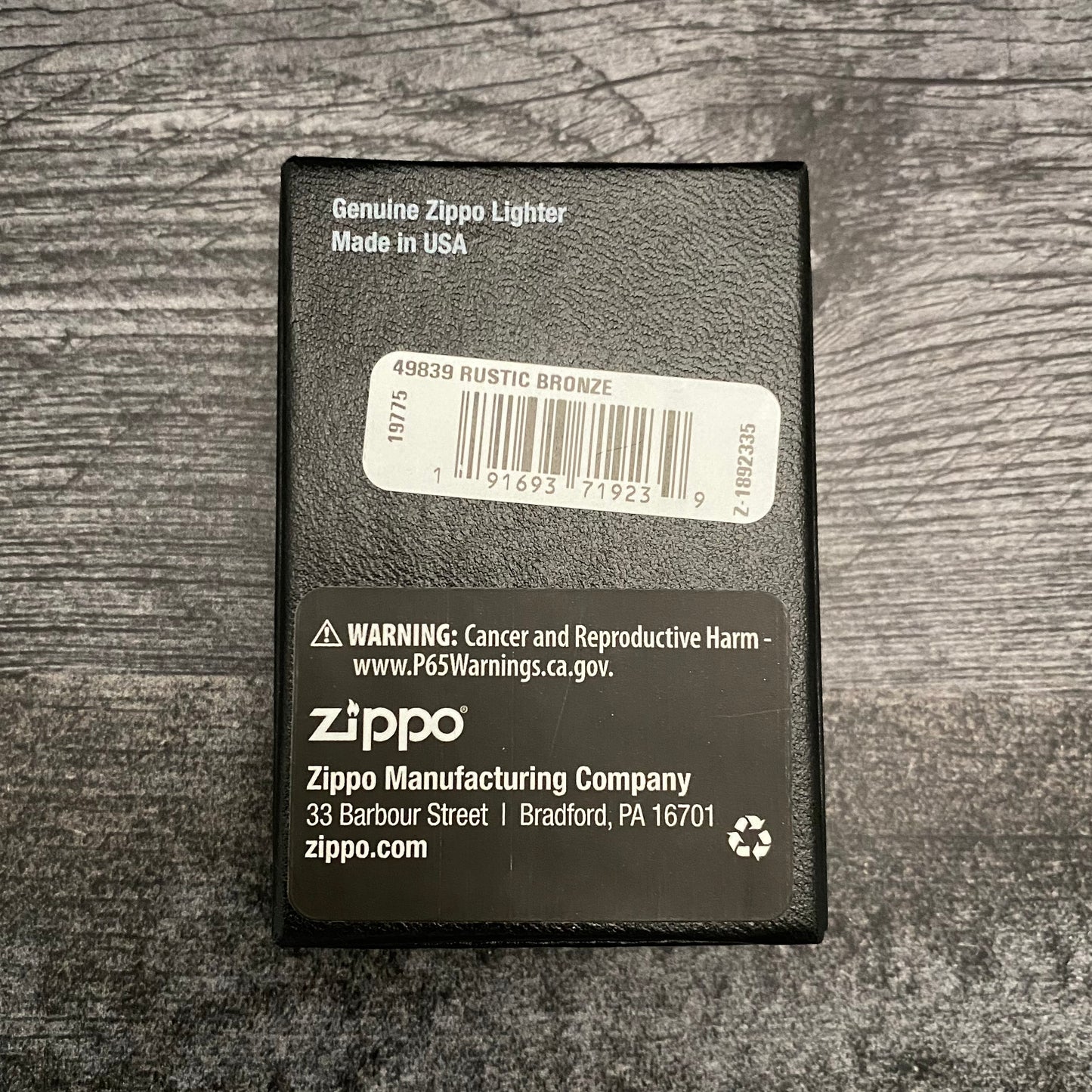 Zippo Lighter - Rustic Bronze