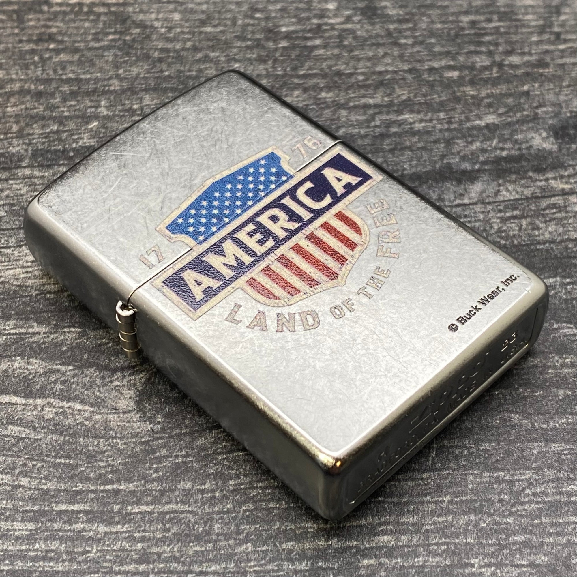 Zippo Lighter - America - Street Chrome
