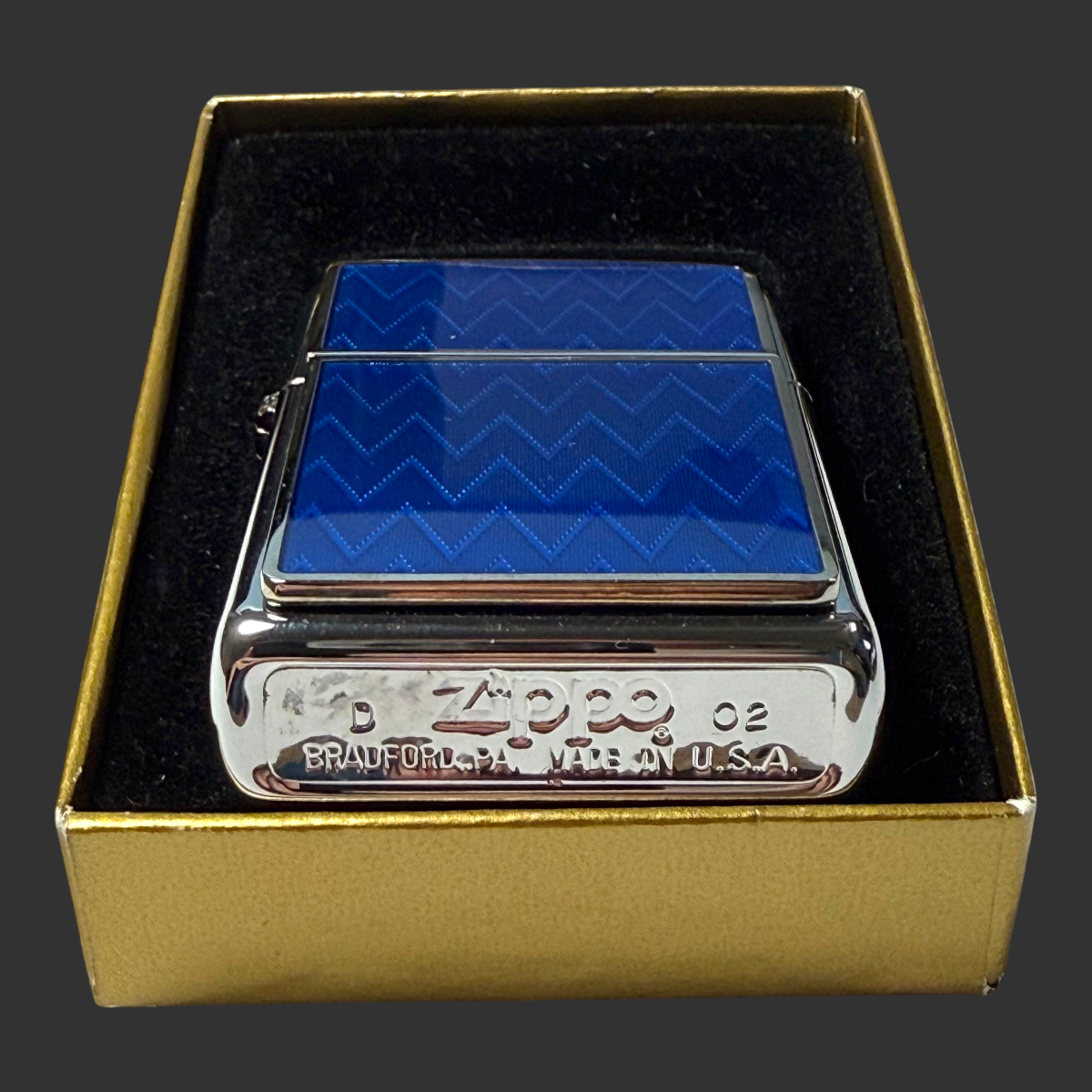 Blue Flame Stitch Zippo Lighter