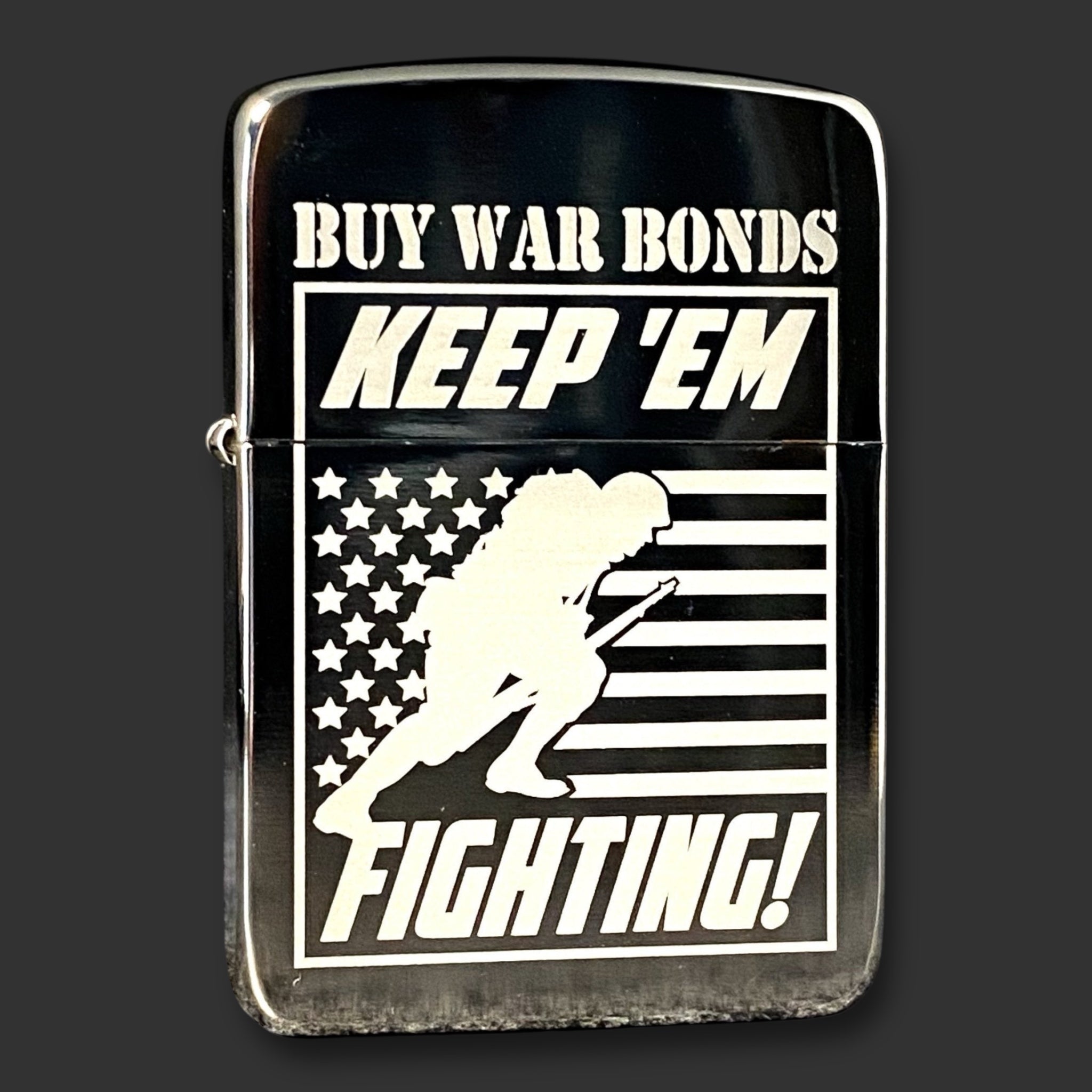 EXCLUSIVE - Riley's 66 Zippo Lighter - Keep 'Em Fighting - Black Ice®