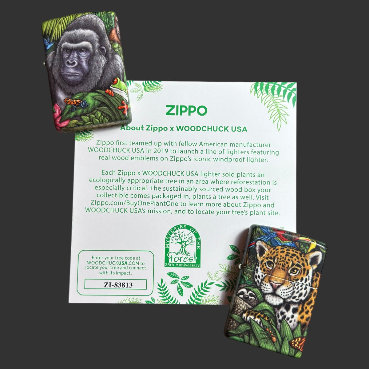 2020 25th Anniversary Mysteries of the Forest Zippo Lighter Set