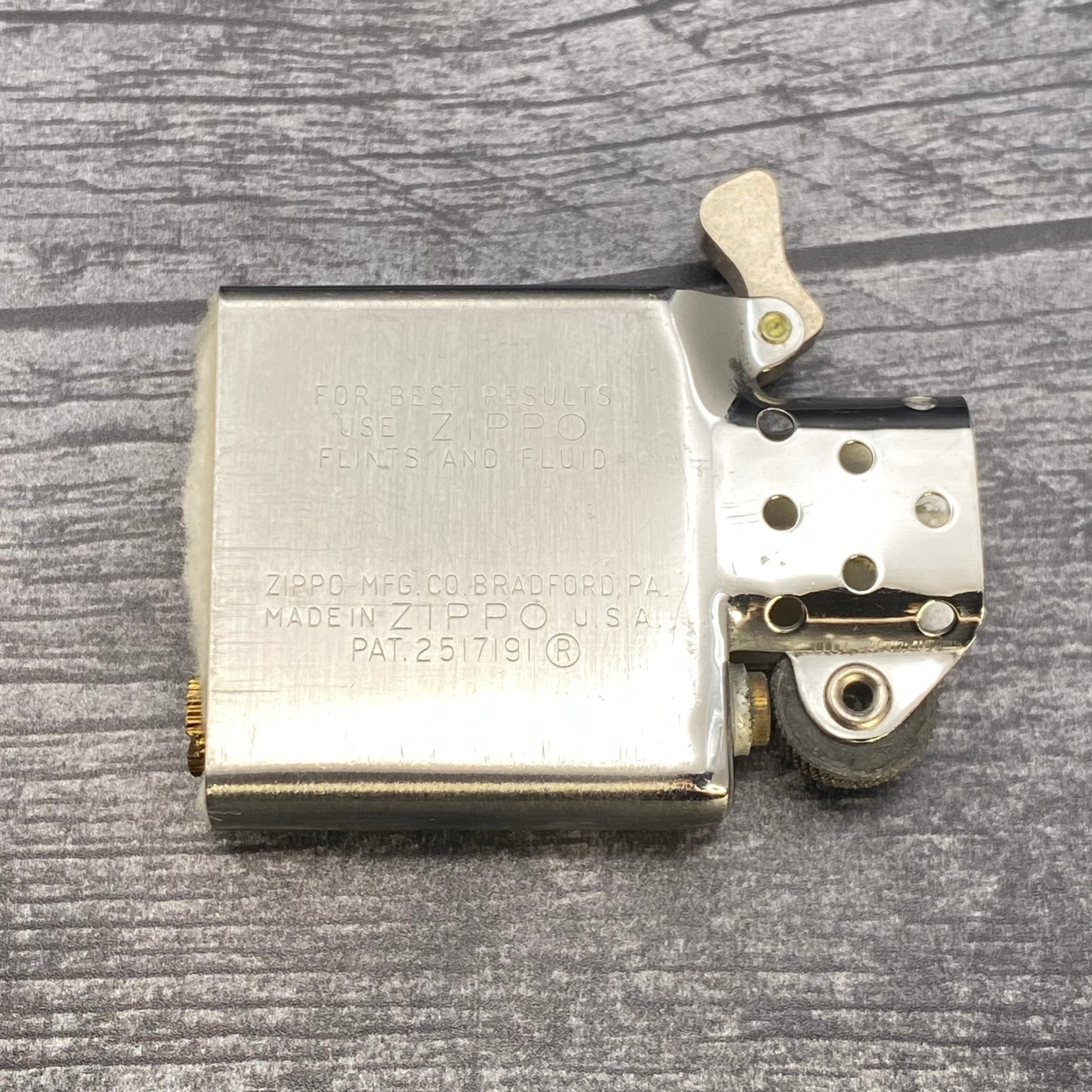 1961 Zippo Lighter - 76th Field Artillery - Brushed Chrome - Riley's 66 LLC